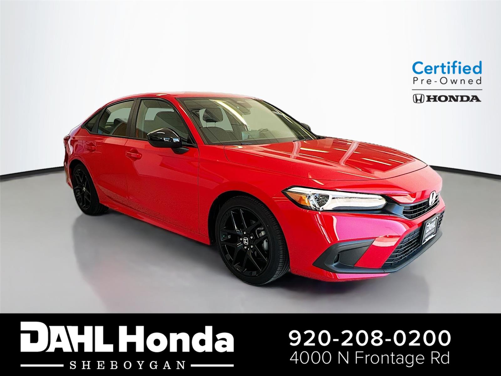 Rallye Red 2023 Honda Civic Sedan Front-Wheel Drive 7-Speed CVT