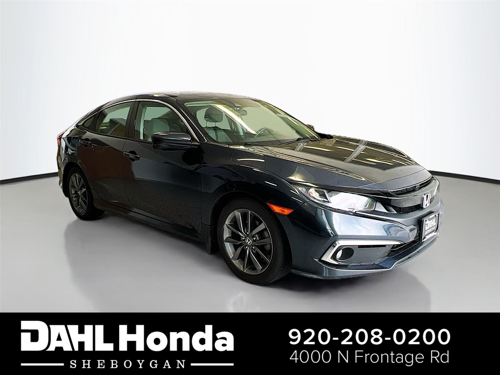 Cosmic Blue Metallic 2019 Honda Civic Sedan Front-Wheel Drive Continuously Variable Transmission