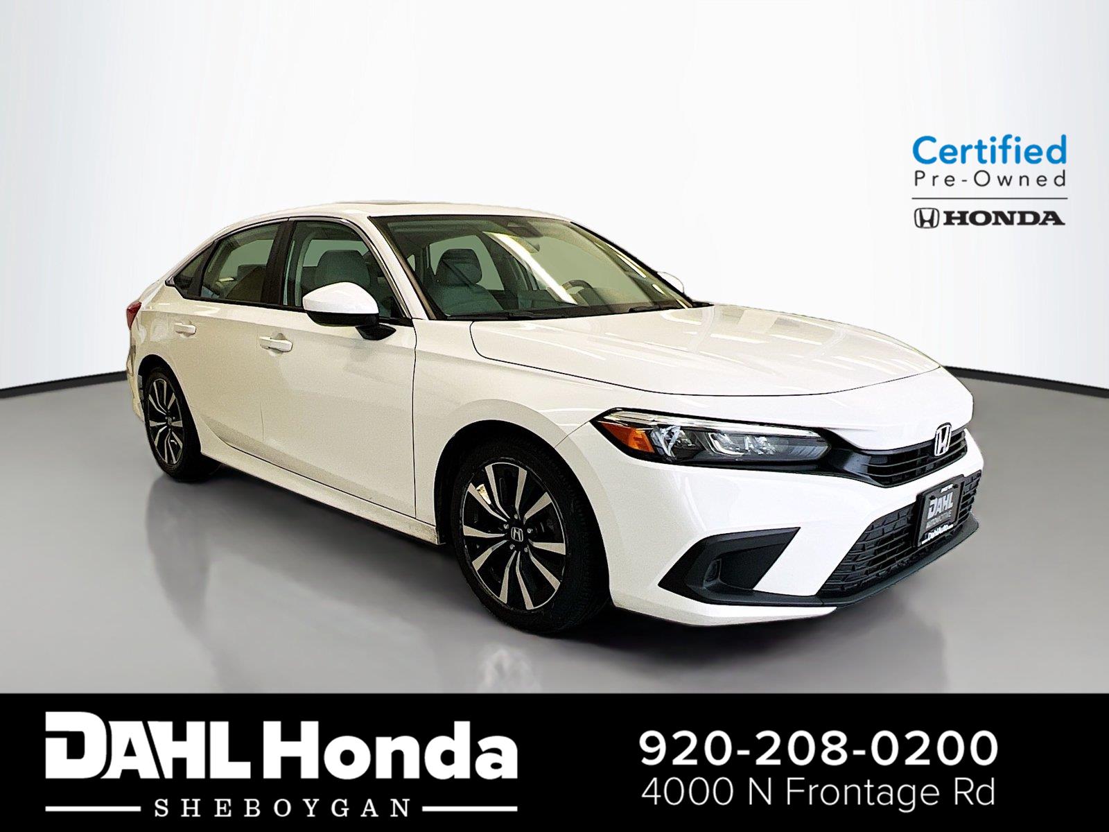 Platinum White Pearl 2024 Honda Civic Sedan Front-Wheel Drive Continuously Variable Transmission