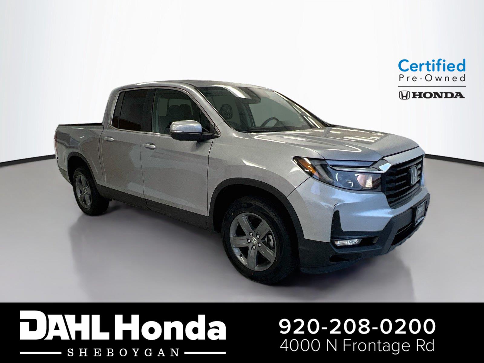 Lunar Silver Metallic 2023 Honda Ridgeline Pickup Truck All-Wheel Drive Automatic