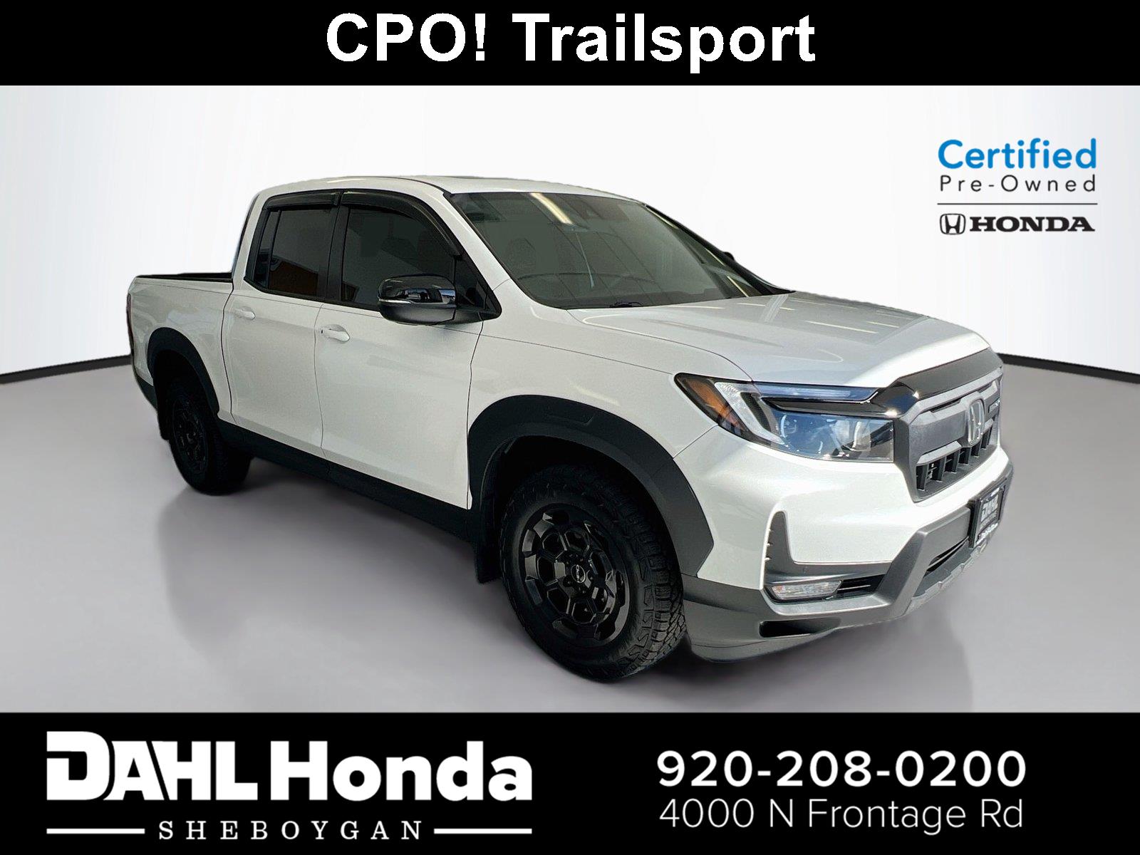 Platinum White Pearl 2025 Honda Ridgeline Pickup Truck All-Wheel Drive 