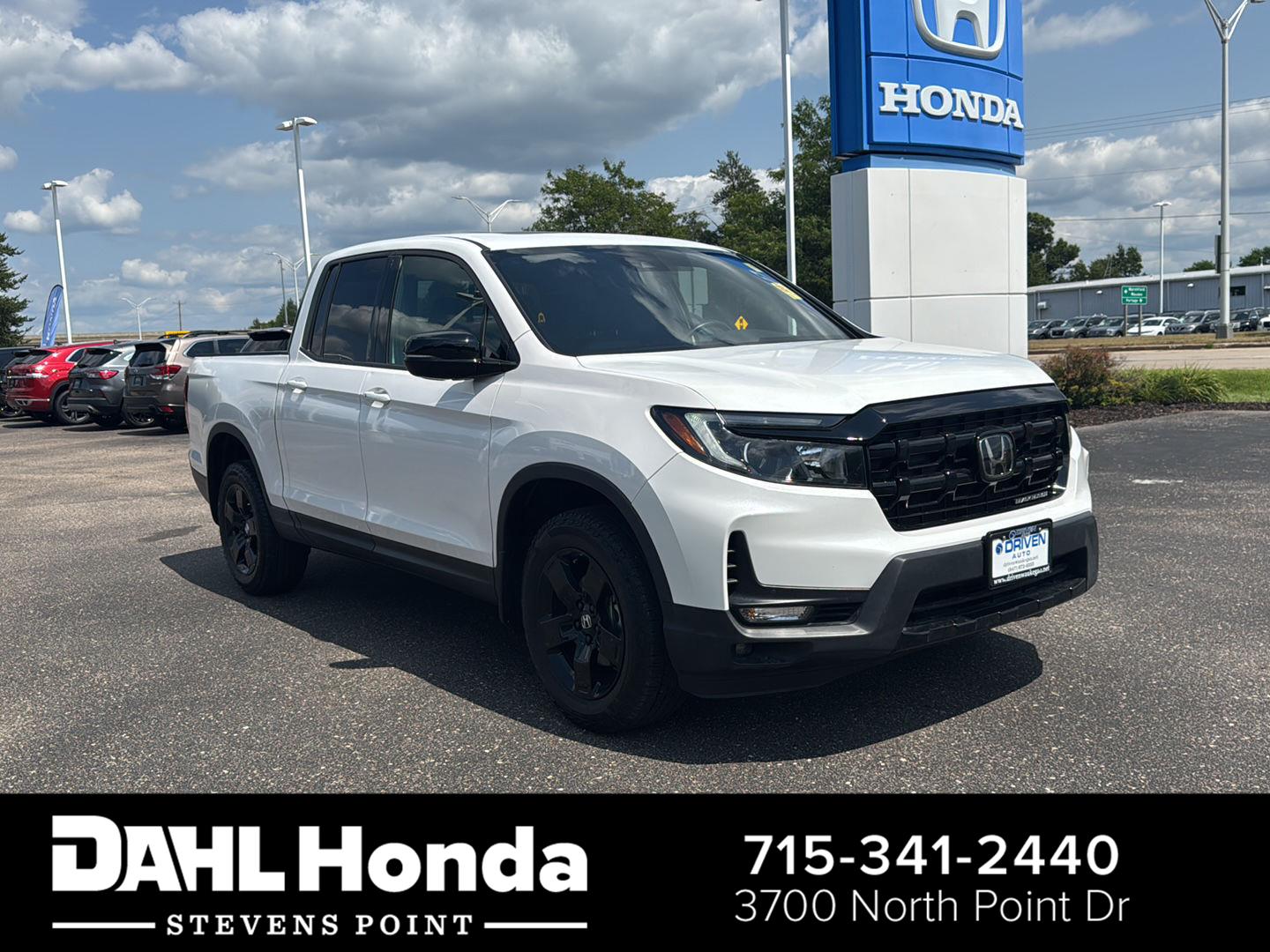 Platinum White Pearl 2024 Honda Ridgeline Pickup Truck All-Wheel Drive Automatic
