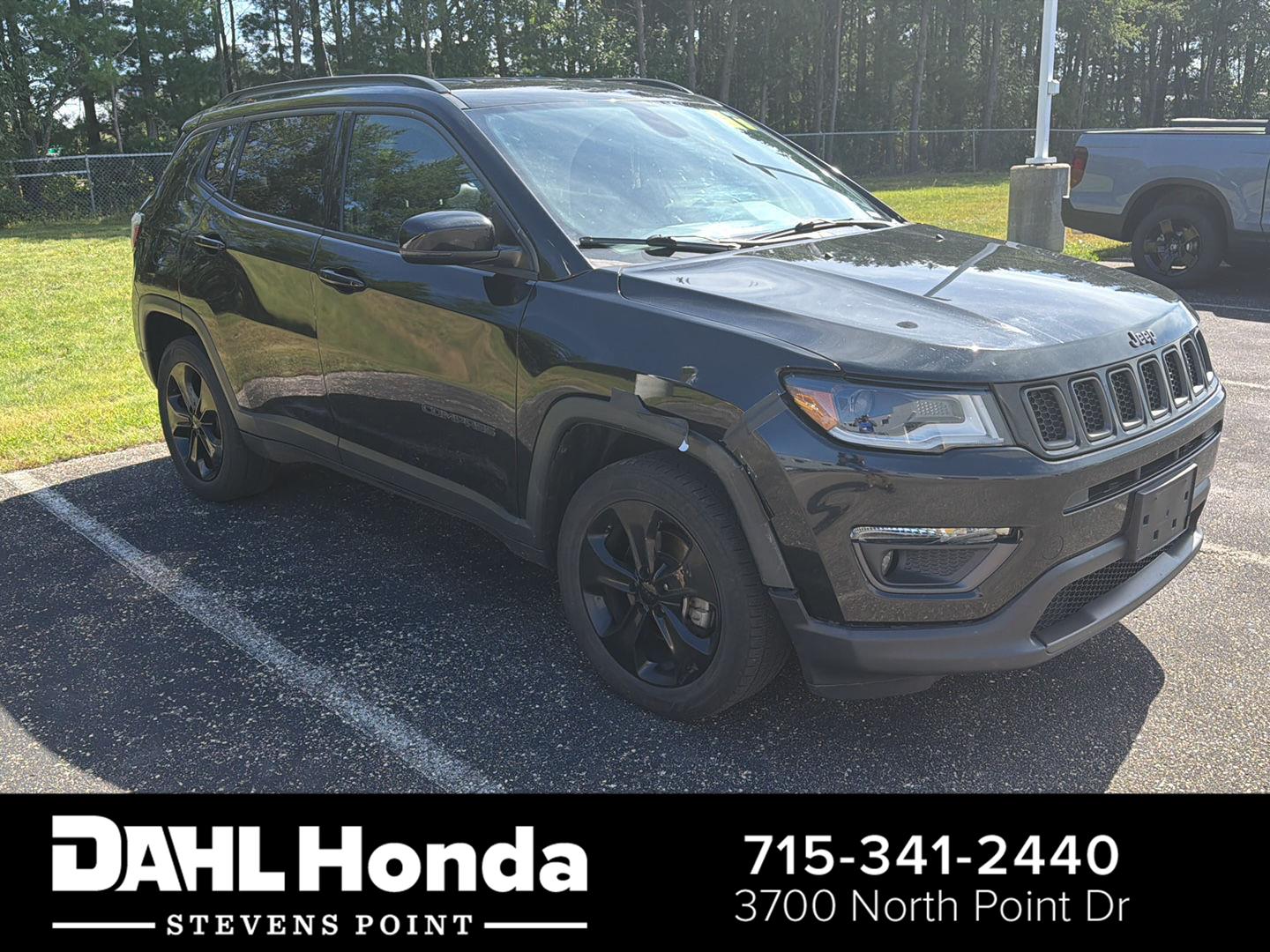 Diamond Black Crystal Pearlcoat 2020 Jeep Compass SUV / Crossover Four-Wheel Drive 9-Speed Automatic