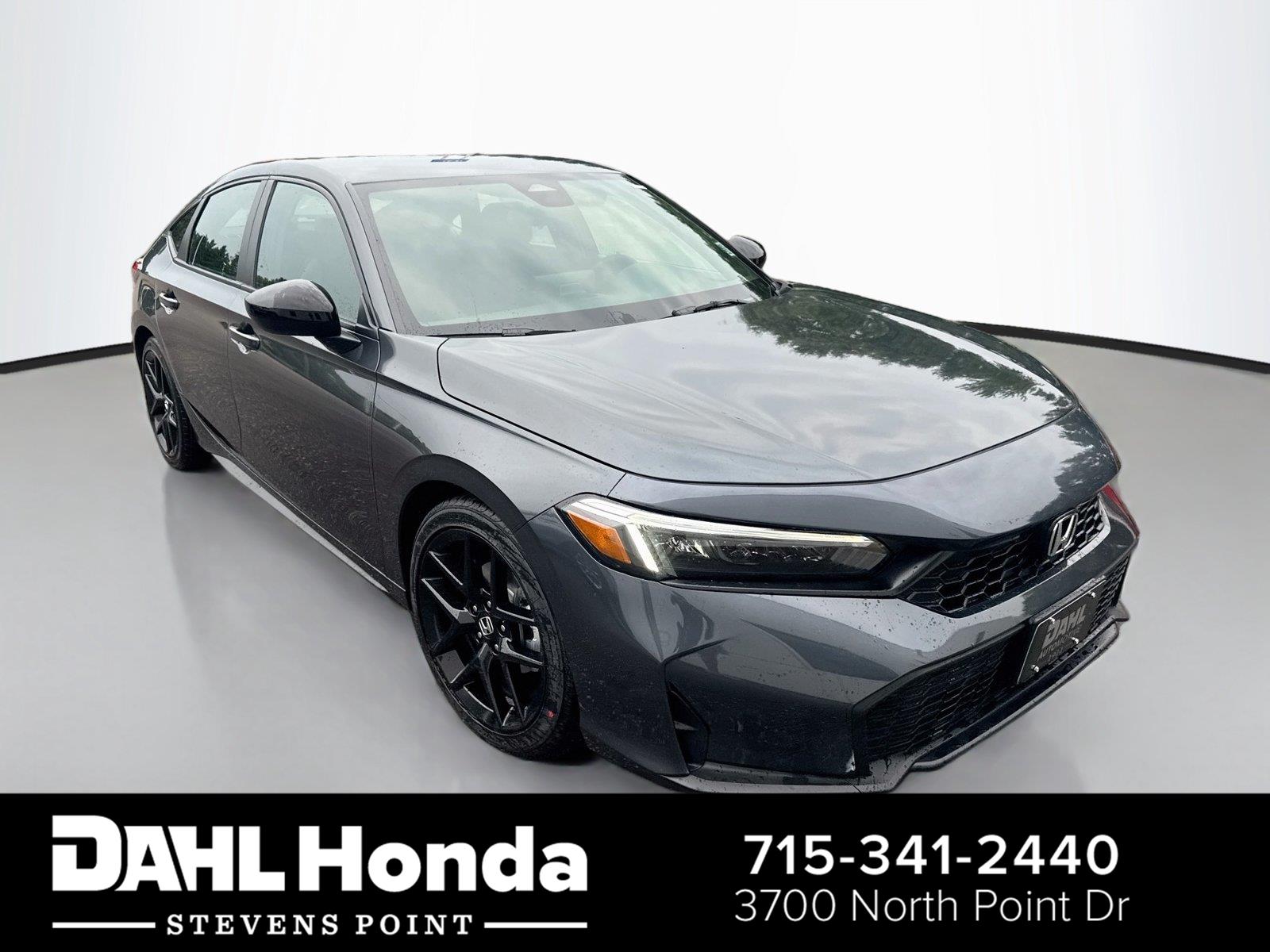 Meteorite Gray Metallic 2026 Honda Civic Hatchback Hatchback Front-Wheel Drive Continuously Variable Transmission