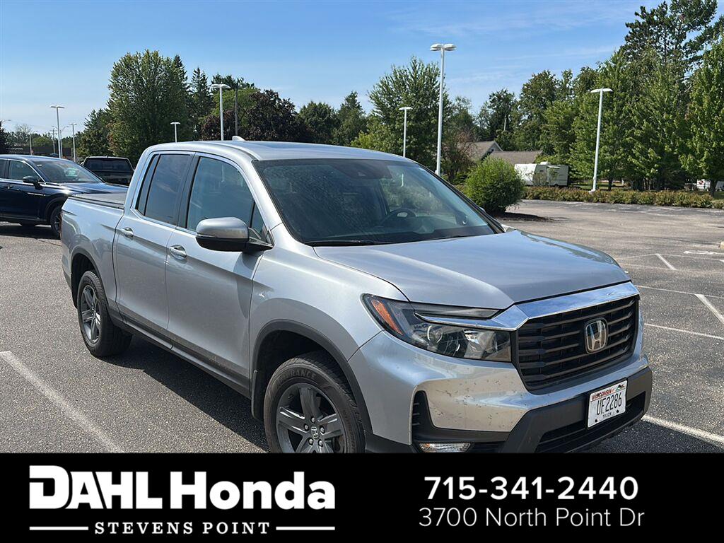 Lunar Silver Metallic 2021 Honda Ridgeline Pickup Truck All-Wheel Drive 9-Speed Automatic