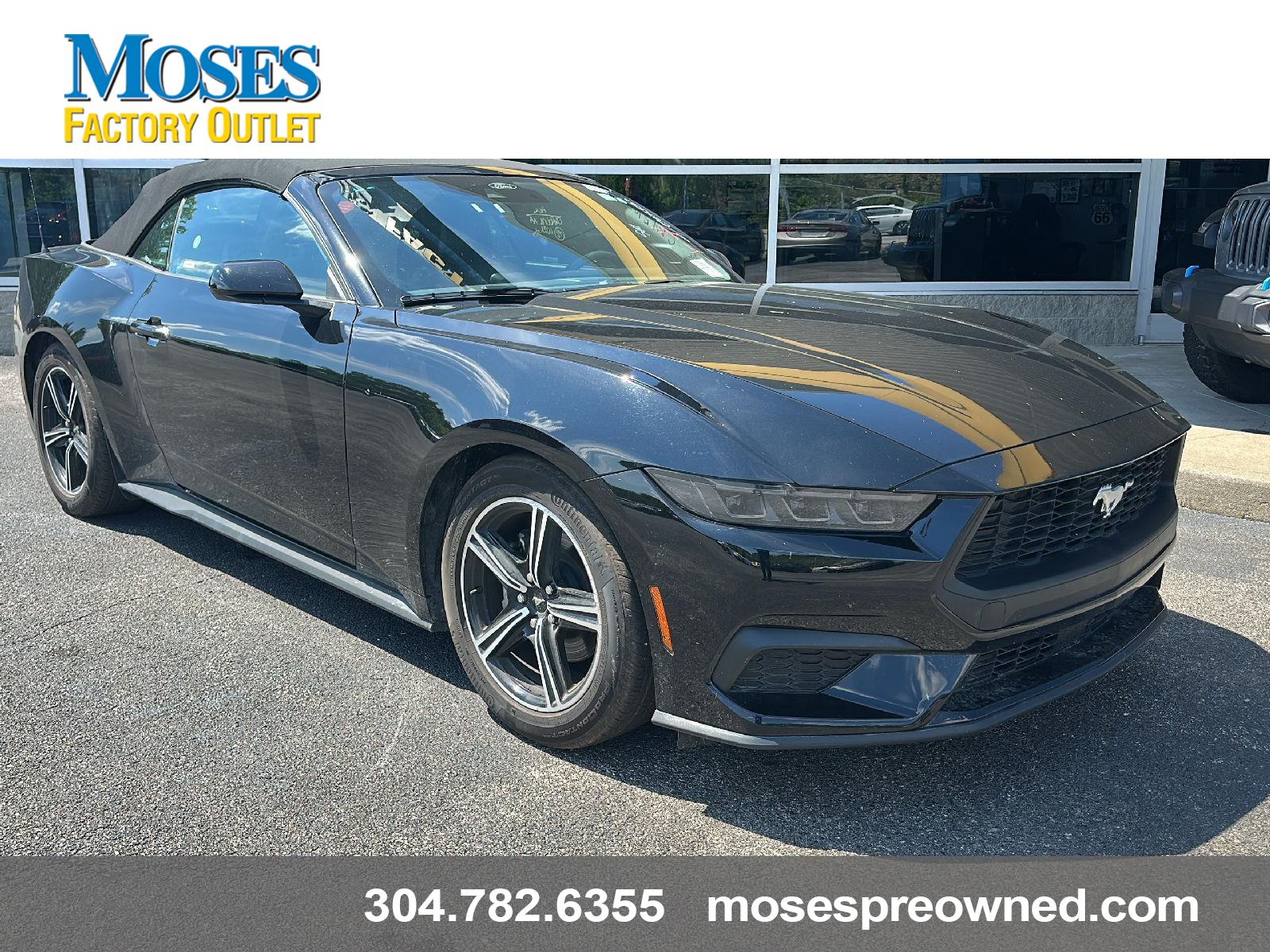 Shadow Black 2025 Ford Mustang EcoBoost Premium Convertible RWD Convertible Rear-Wheel Drive Automatic