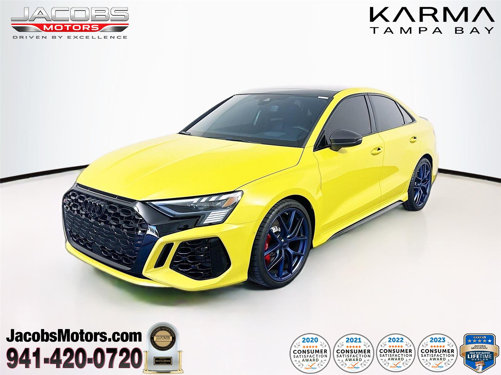 Python Yellow Metallic 2024 Audi RS 3 2.5T quattro Sedan All-Wheel Drive Automatic