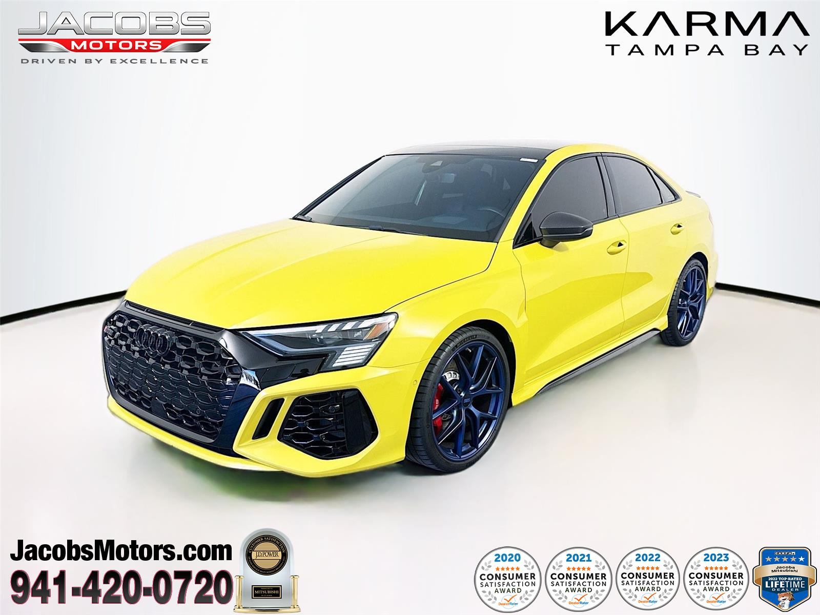 Python Yellow Metallic 2024 Audi RS 3 2.5T quattro Sedan All-Wheel Drive Automatic