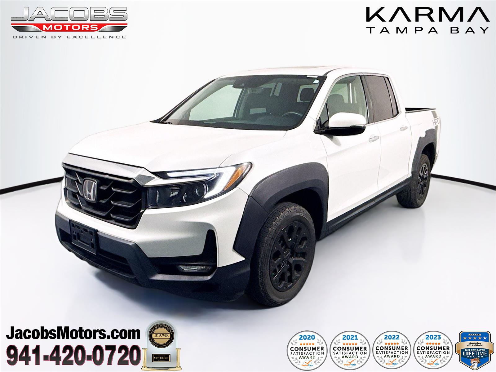 Platinum White Pearl 2022 Honda Ridgeline RTL-E AWD Pickup Truck All-Wheel Drive 9-Speed Automatic