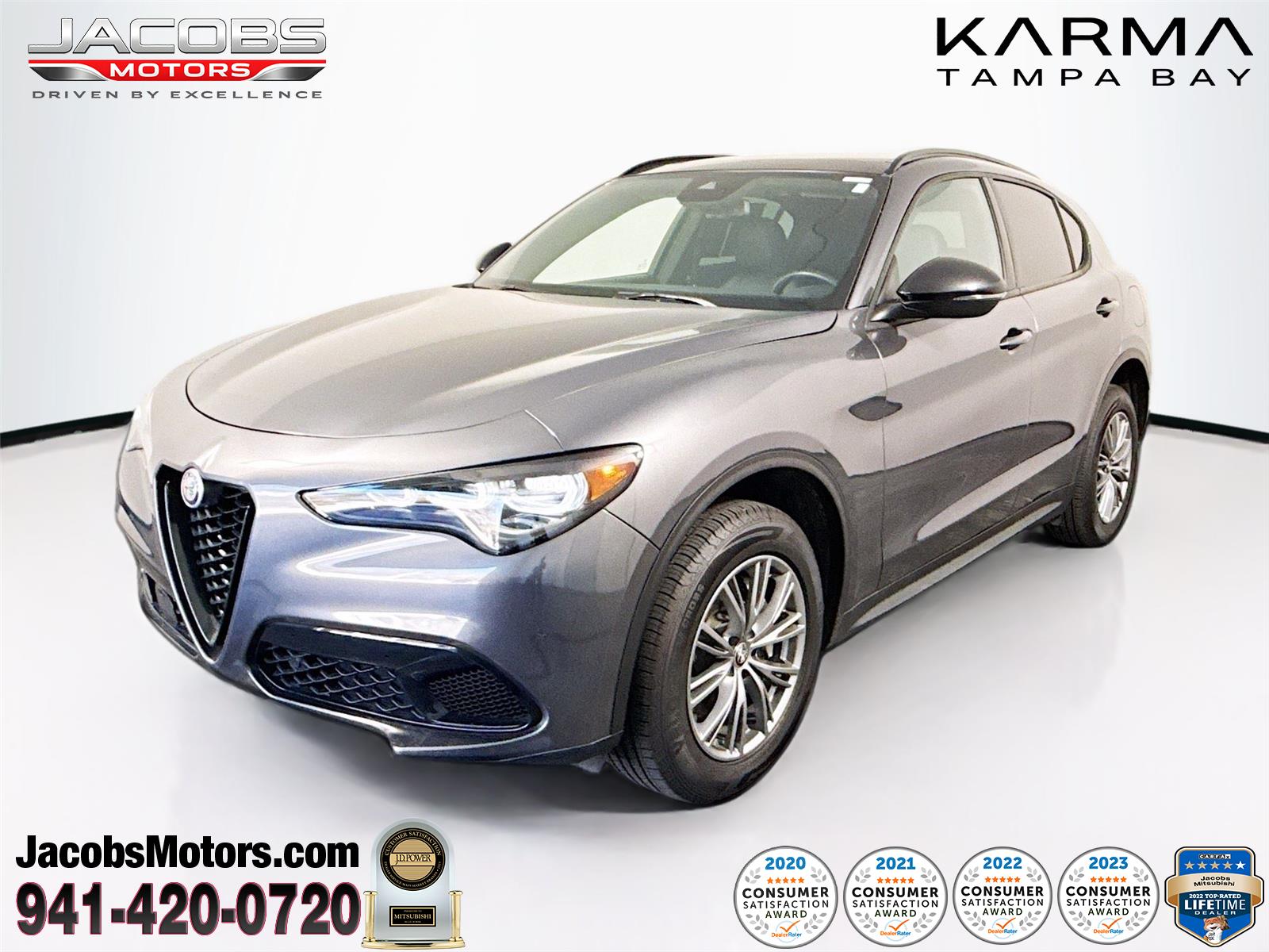 Vesuvio Gray Metallic 2024 Alfa Romeo Stelvio Sprint RWD SUV / Crossover Rear-Wheel Drive Automatic
