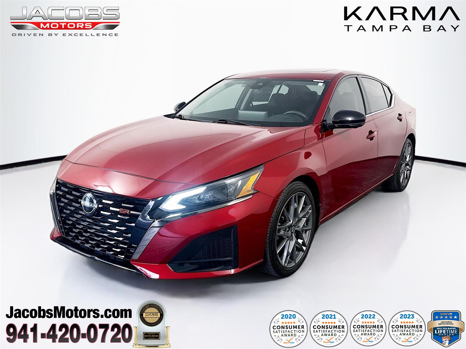 Red (Scarlet Ember) 2024 Nissan Altima 2.0 SR FWD Sedan Front-Wheel Drive Continuously Variable Transmission