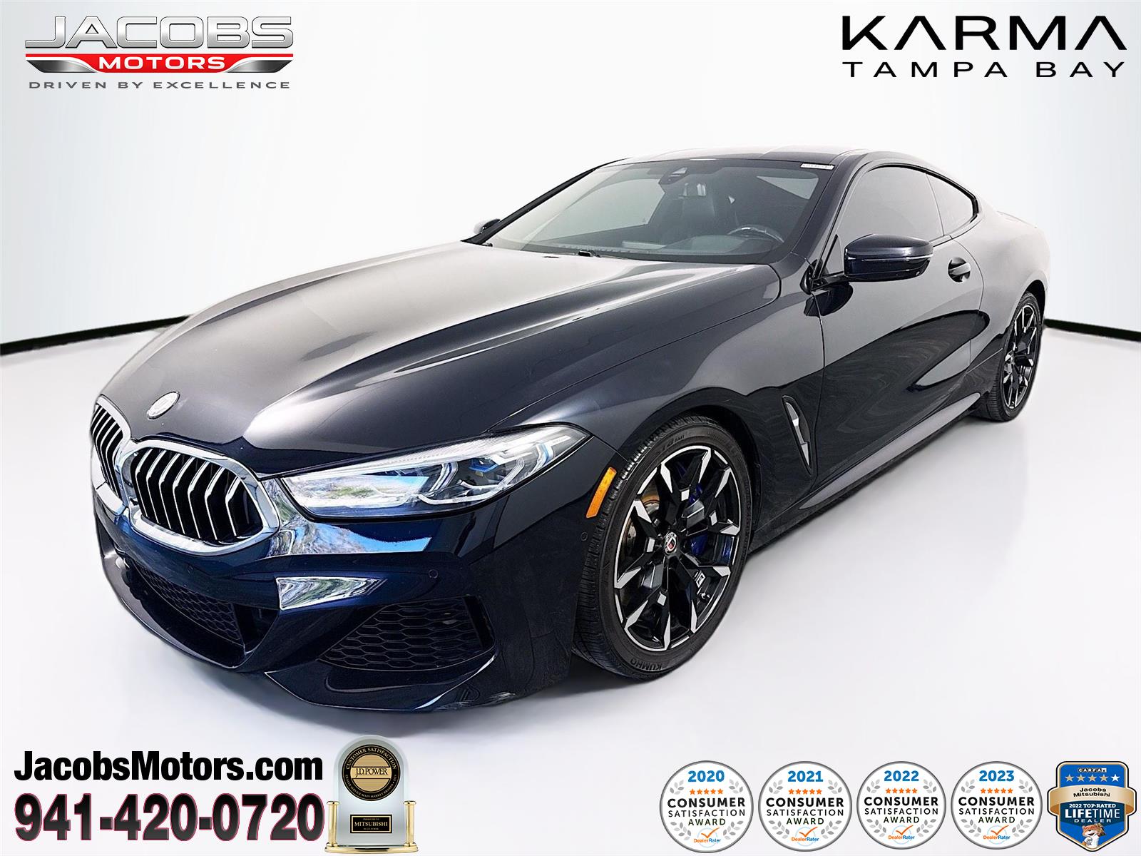 Carbon Black Metallic 2022 BMW 8 Series 840i Coupe RWD Coupe Rear-Wheel Drive Automatic