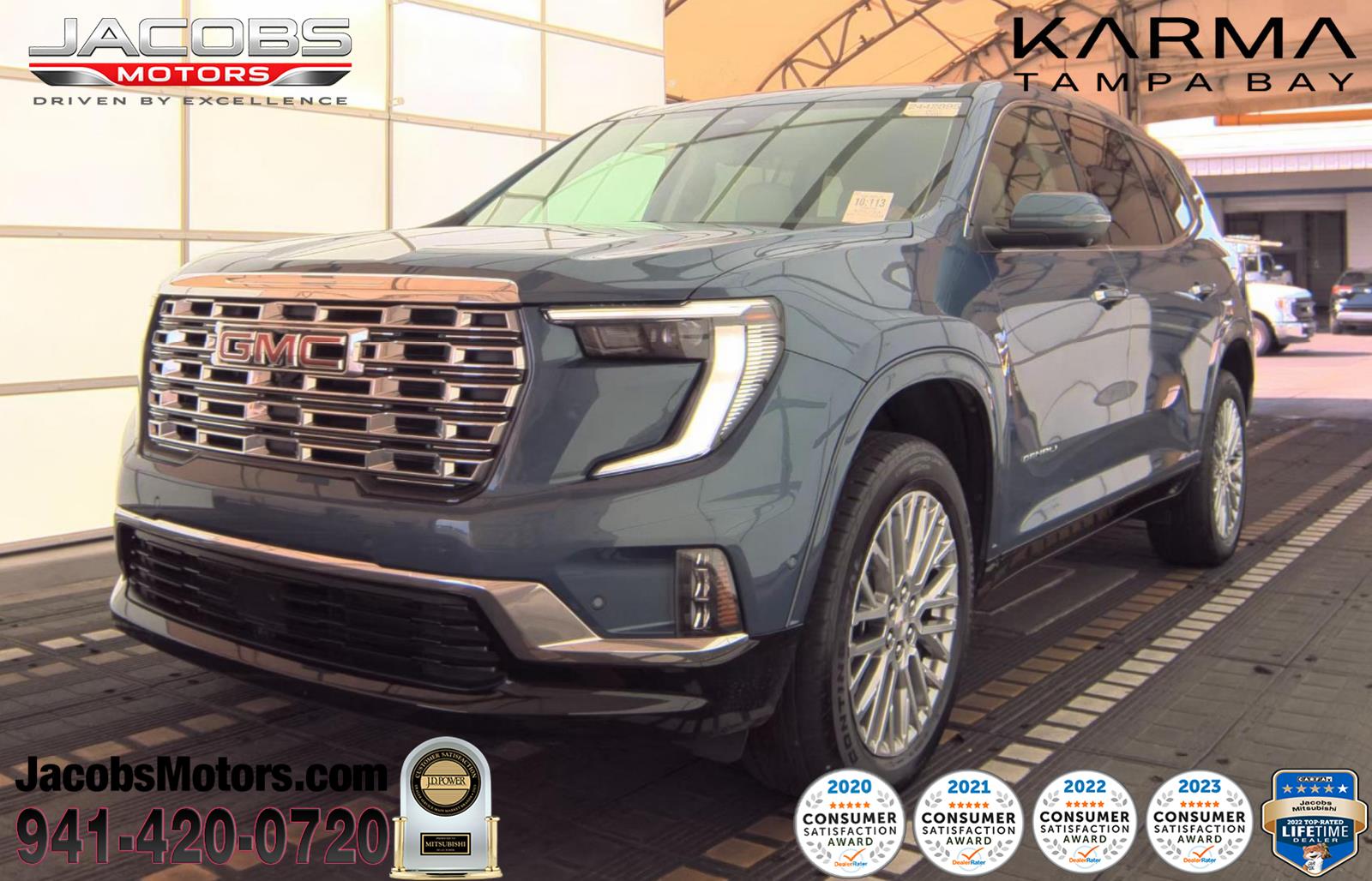 Downpour Metallic 2025 GMC Acadia Denali FWD SUV / Crossover Front-Wheel Drive 8-Speed Automatic