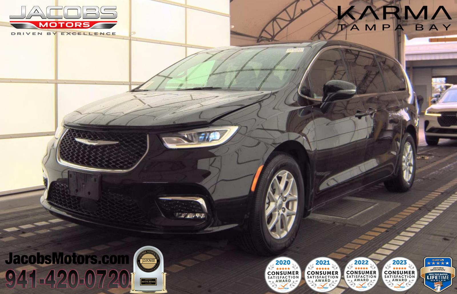 Diamond Black Crystal Pearlcoat 2025 Chrysler Pacifica Select FWD Minivan Front-Wheel Drive 9-Speed Automatic