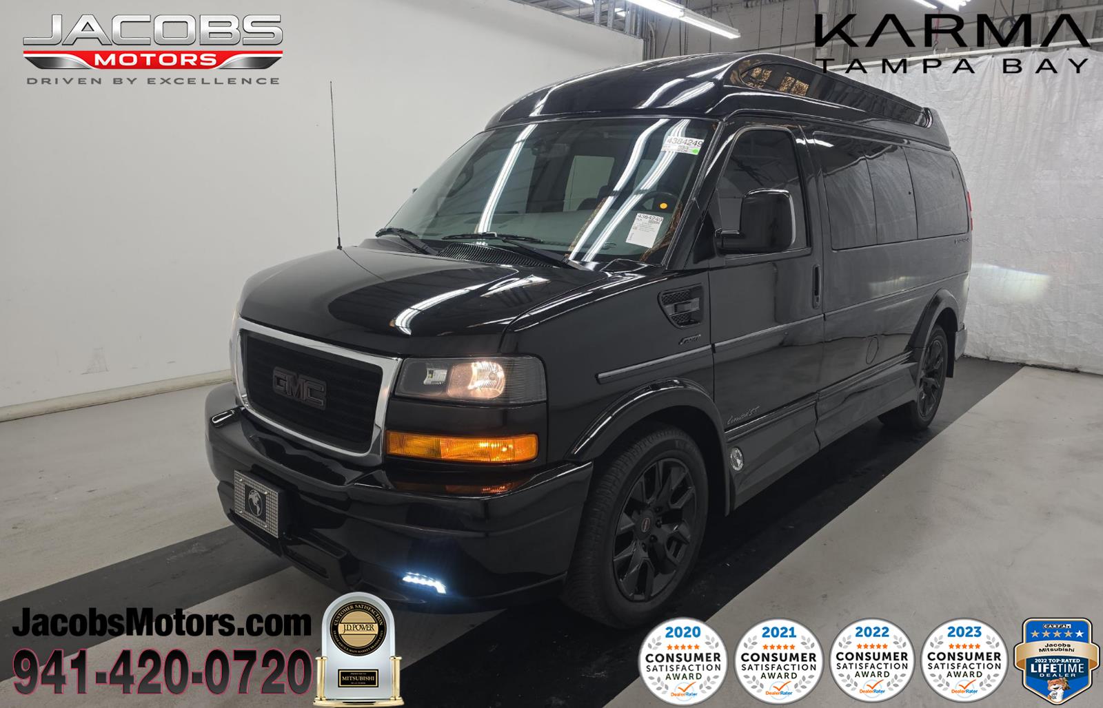 Onyx Black 2023 GMC Savana Cargo 2500 RWD Van Rear-Wheel Drive 8-Speed Automatic