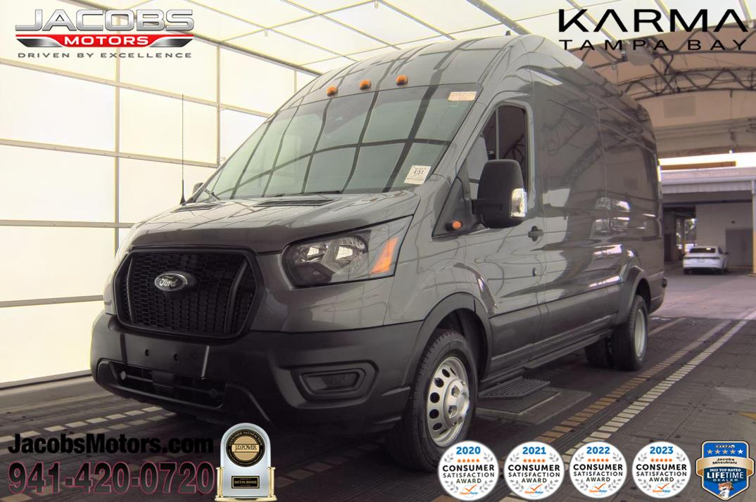 Carbonized Gray Metallic 2025 Ford Transit Cargo 350 HD 11000 GVWR High Roof Extended LB DRW RWD Van Rear-Wheel Drive