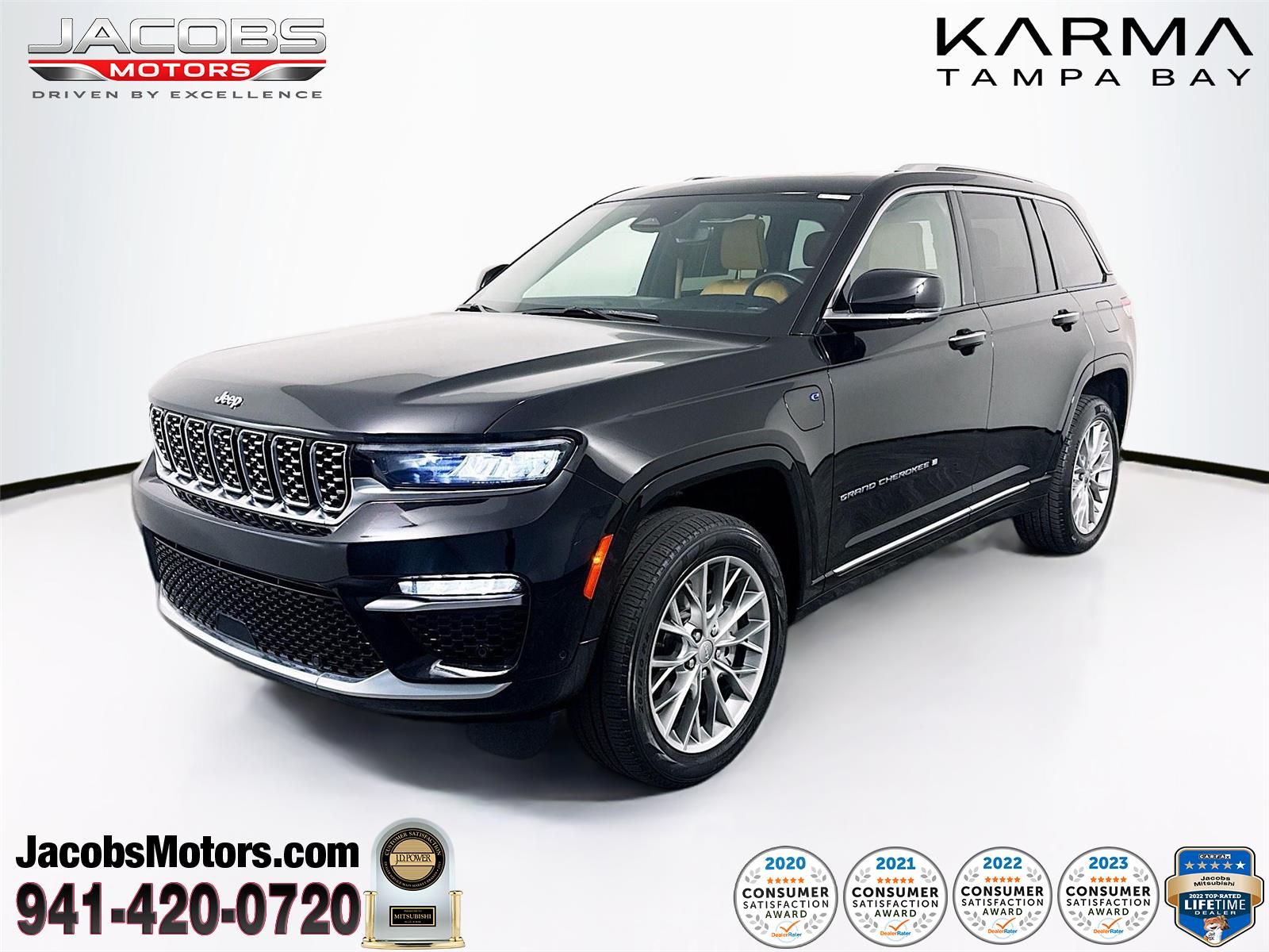 Black 2022 Jeep Grand Cherokee 4xe Summit 4WD SUV / Crossover Four-Wheel Drive