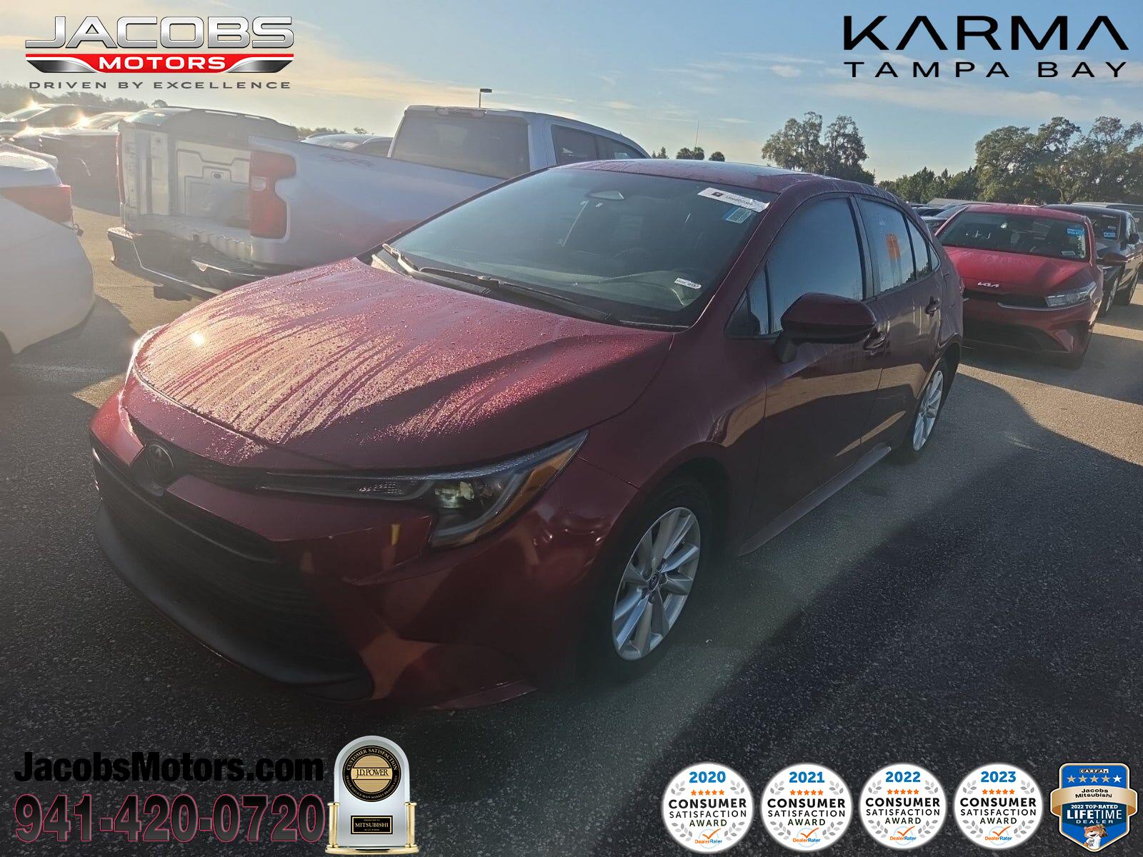 Red (Ruby Flare Pearl) 2023 Toyota Corolla Sedan Front-Wheel Drive Continuously Variable Transmission
