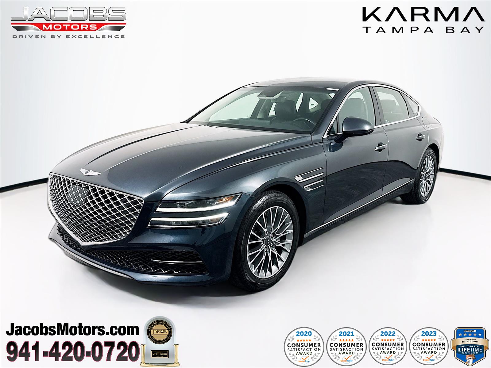 Hallasan Green 2023 Genesis G80 2.5T RWD Sedan Rear-Wheel Drive Automatic
