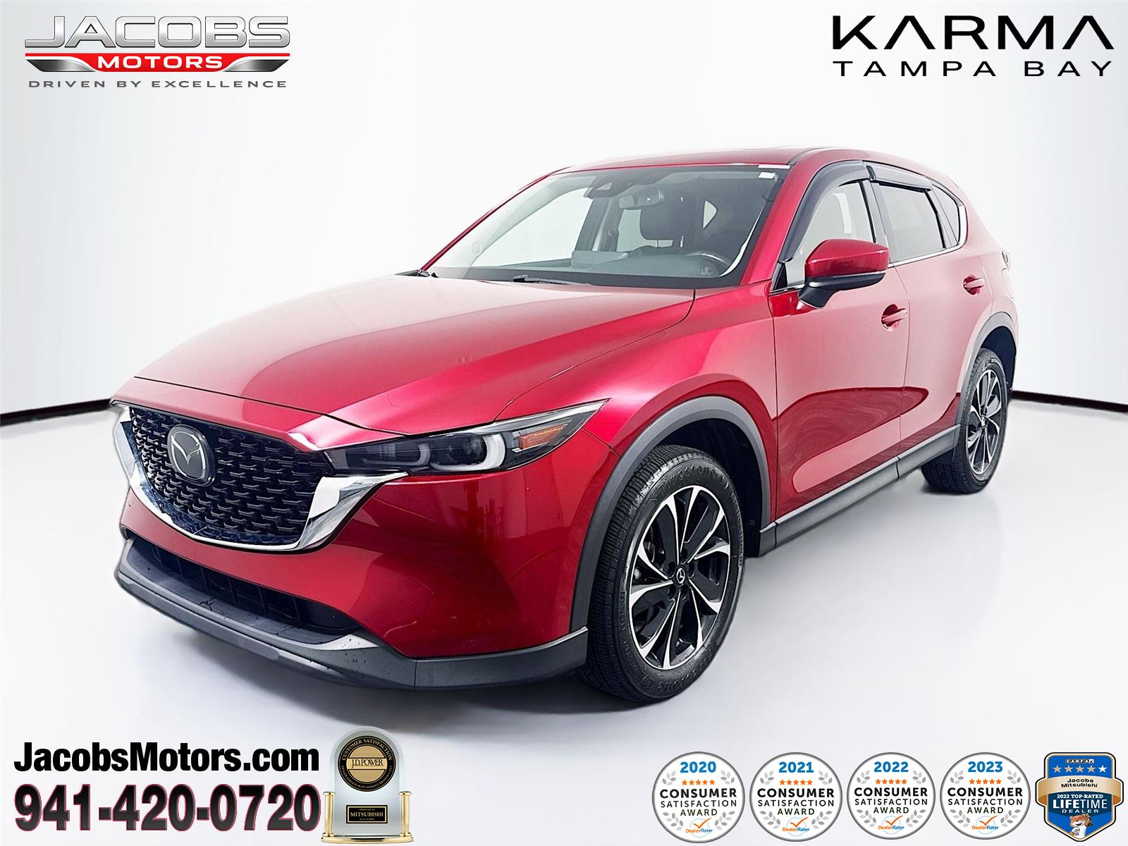 Soul Red Crystal Metallic 2023 Mazda CX-5 2.5 S Premium AWD SUV / Crossover All-Wheel Drive Automatic