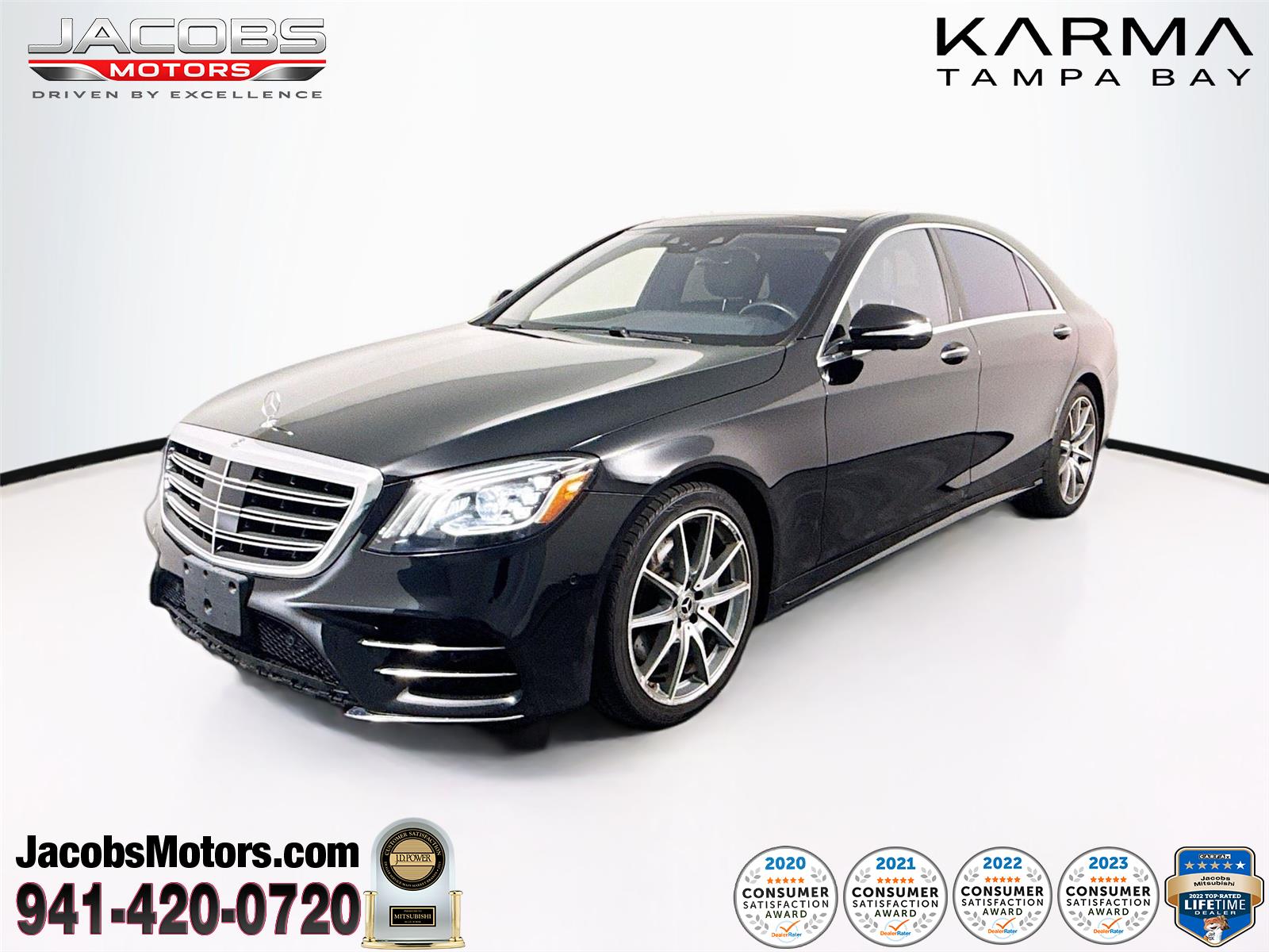 Black 2020 Mercedes-Benz S-Class S 450 Sedan RWD Sedan Rear-Wheel Drive Automatic