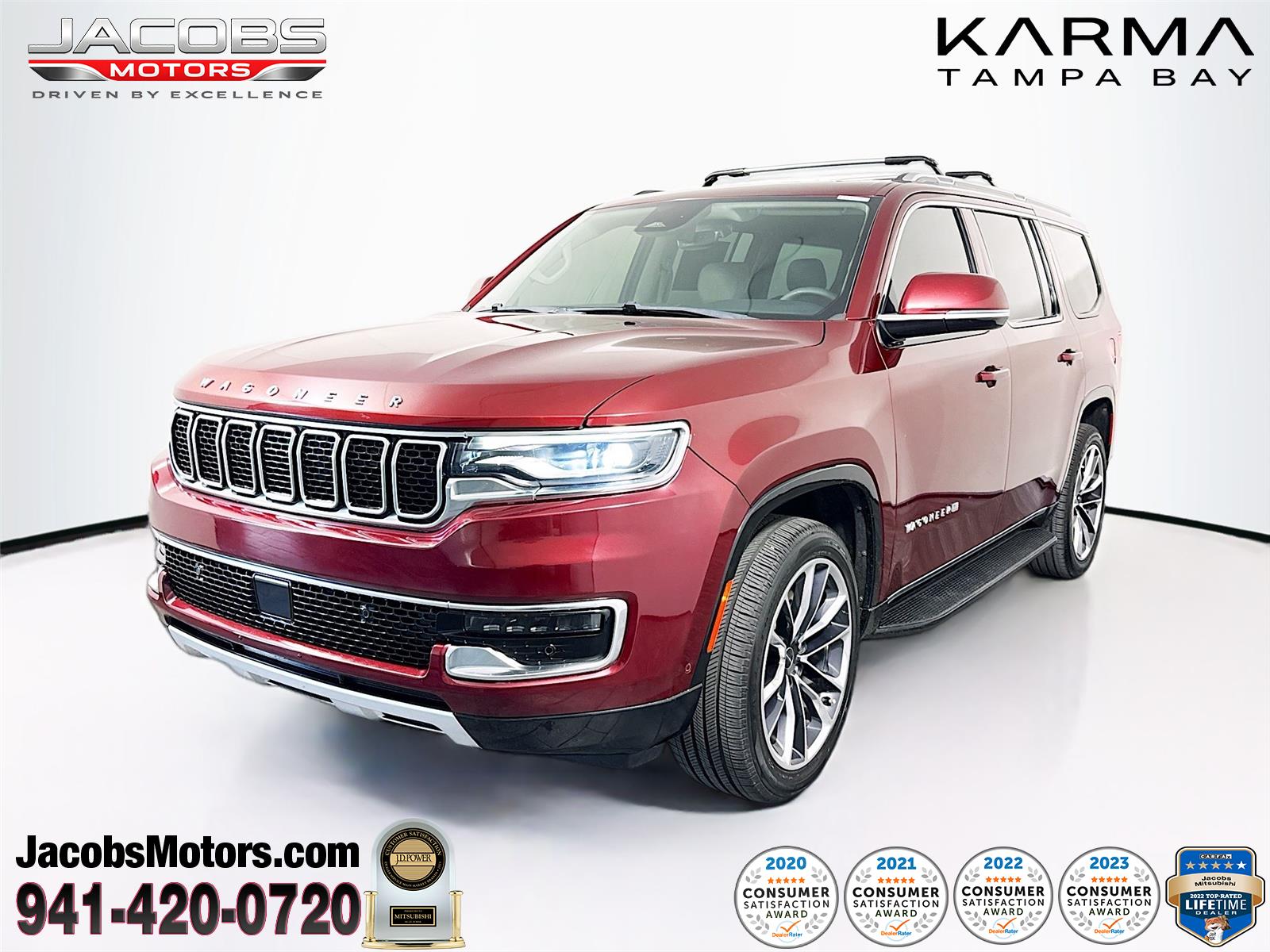Velvet Red Pearlcoat 2022 Jeep Wagoneer Series II RWD SUV / Crossover 4X2 8-Speed Automatic