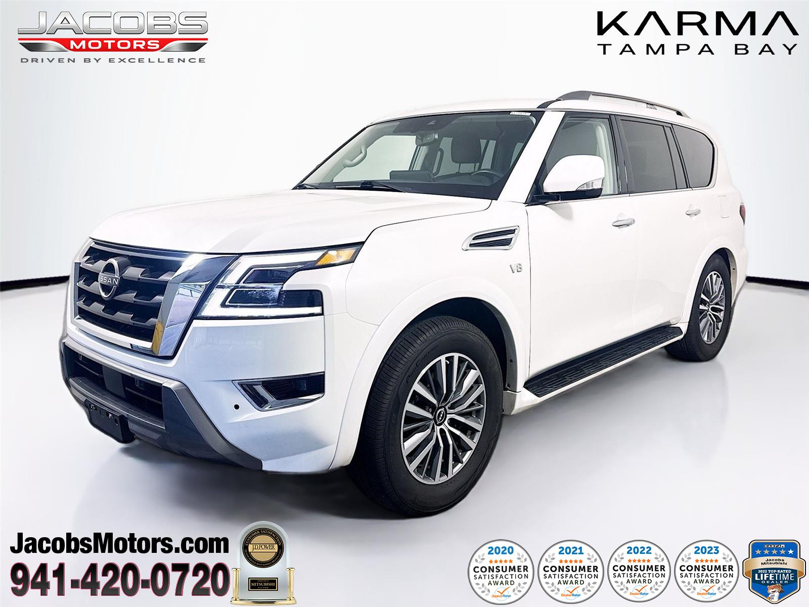 Aspen White TriCoat Pearl 2022 Nissan Armada SV 4WD SUV / Crossover Four-Wheel Drive Automatic