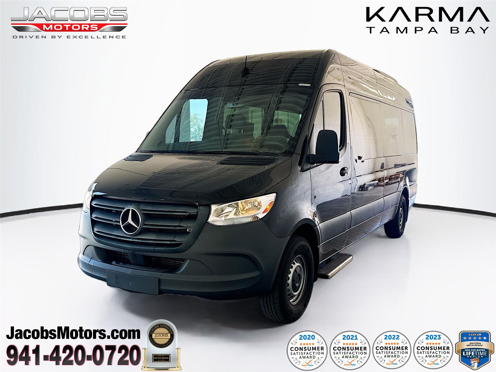 Jet Black 2022 Mercedes-Benz Sprinter 2500 170 V6 High Roof Passenger Van RWD Van 4X2 Automatic