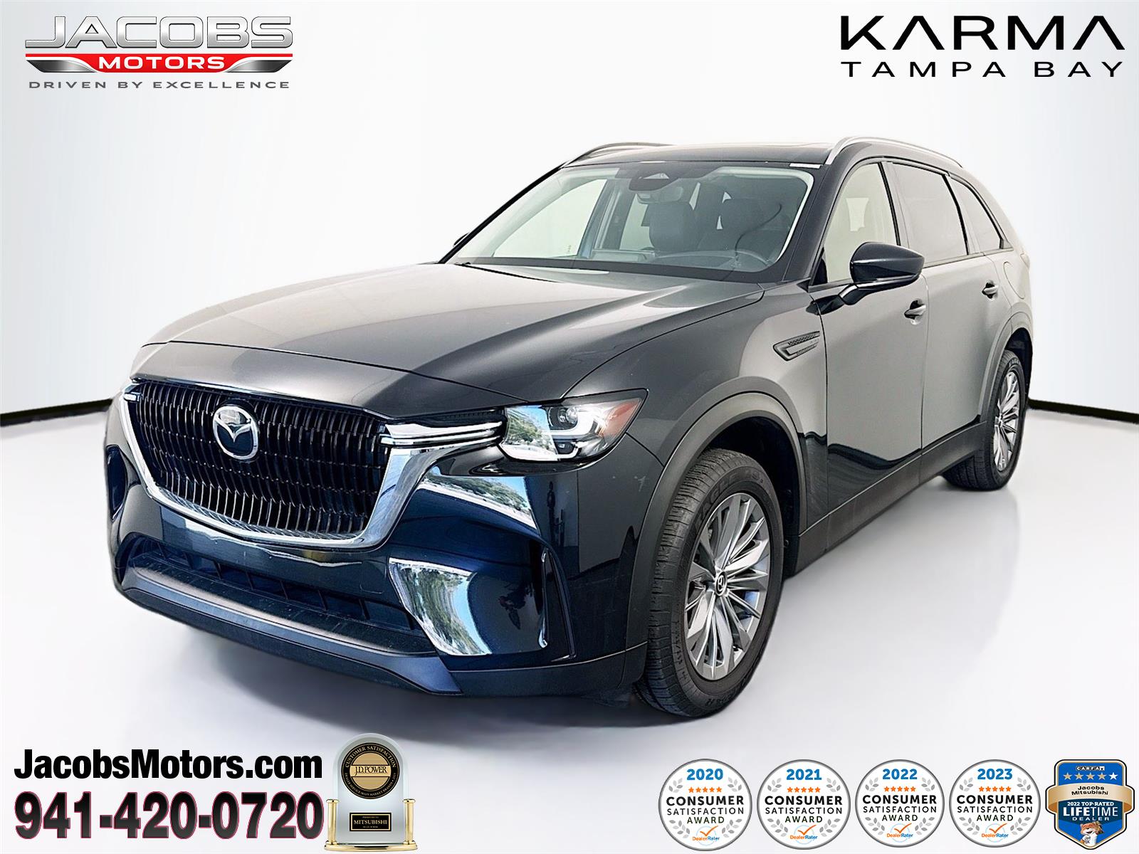 Jet Black Mica 2024 Mazda CX-90 3.3 Turbo Preferred Plus AWD SUV / Crossover All-Wheel Drive Automatic