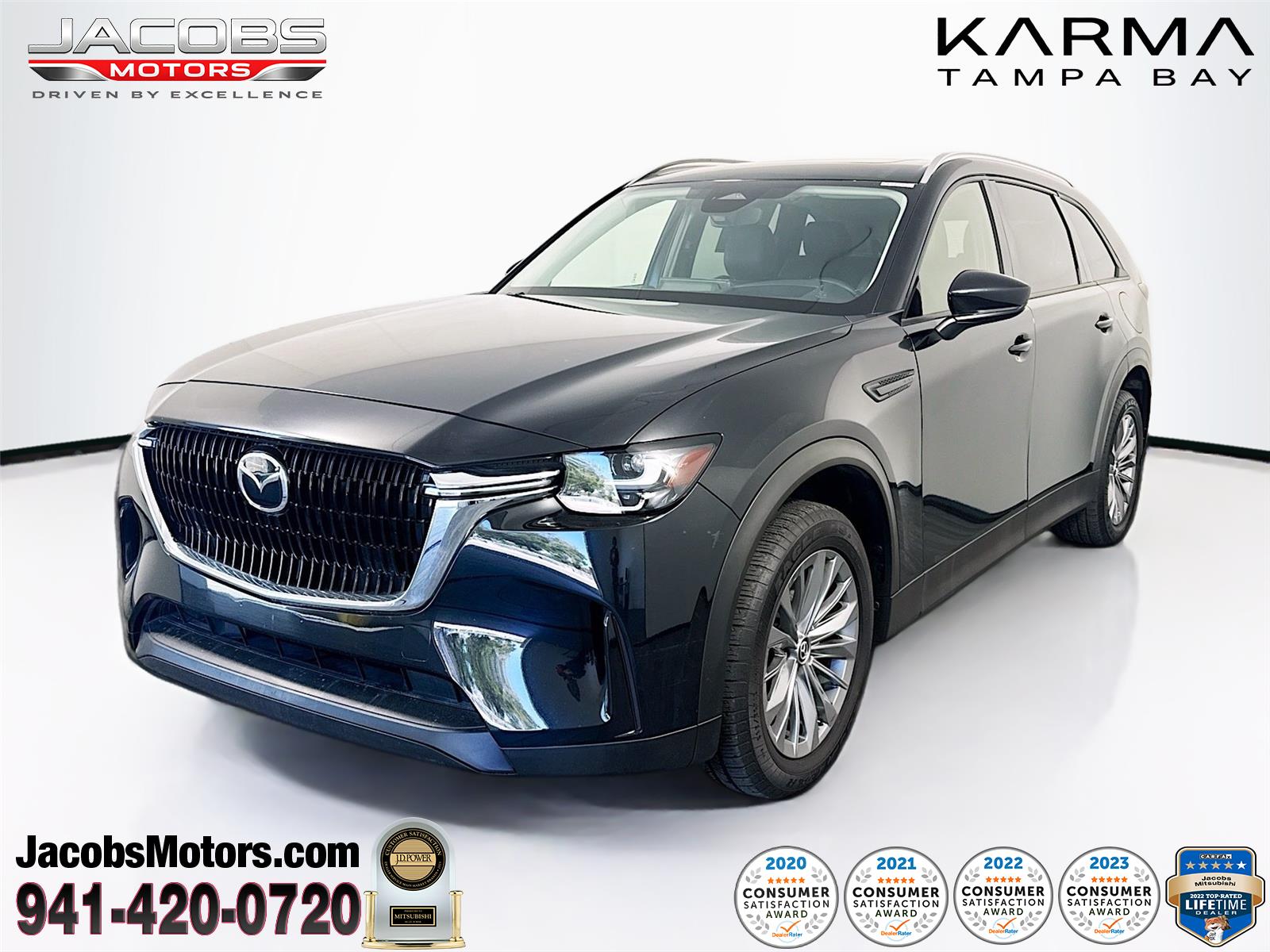 Jet Black Mica 2024 Mazda CX-90 3.3 Turbo Preferred Plus AWD SUV / Crossover All-Wheel Drive Automatic