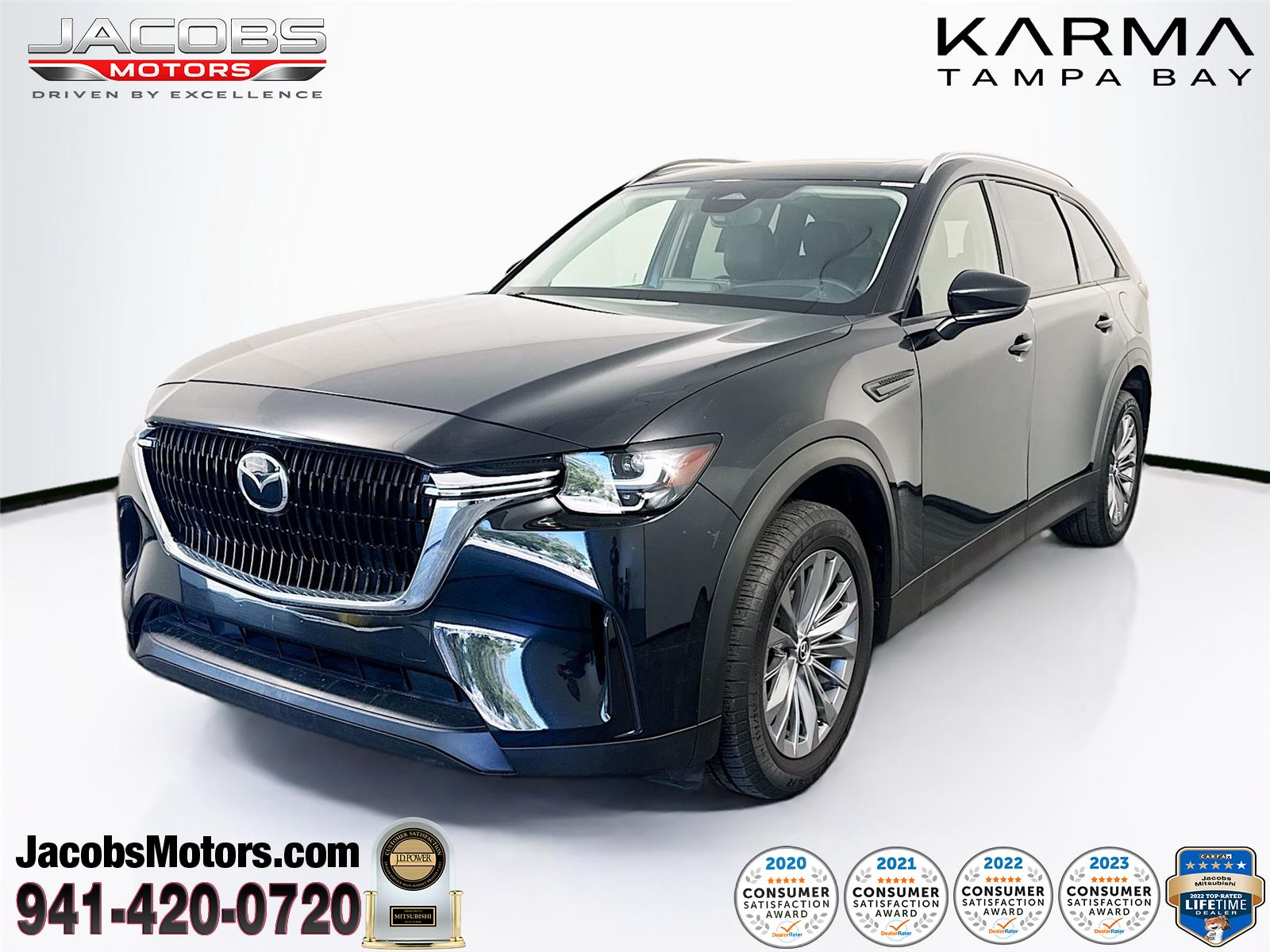 Jet Black Mica 2024 Mazda CX-90 3.3 Turbo Preferred Plus AWD SUV / Crossover All-Wheel Drive Automatic