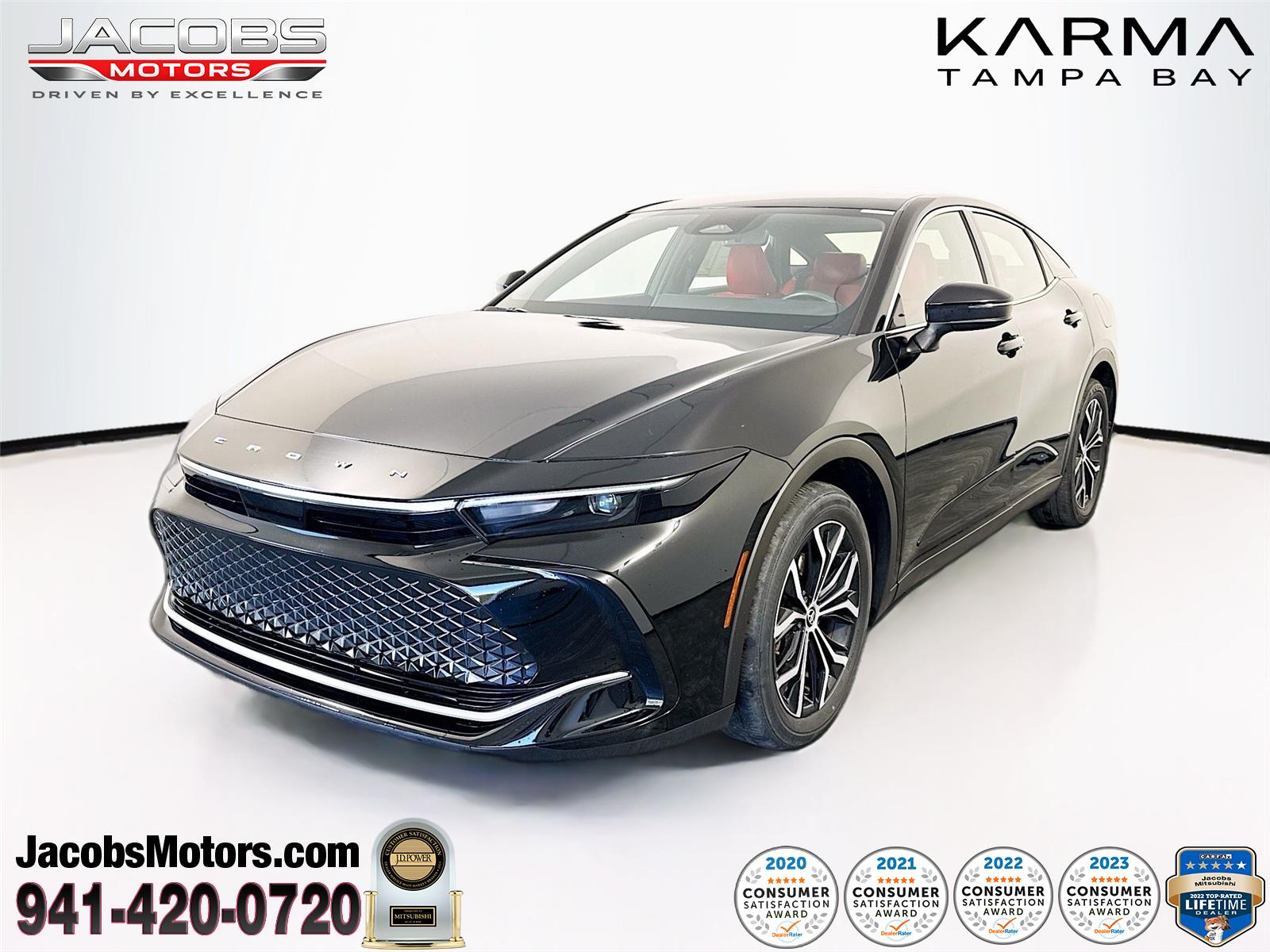 Black 2023 Toyota Crown XLE AWD Sedan All-Wheel Drive Continuously Variable Transmission
