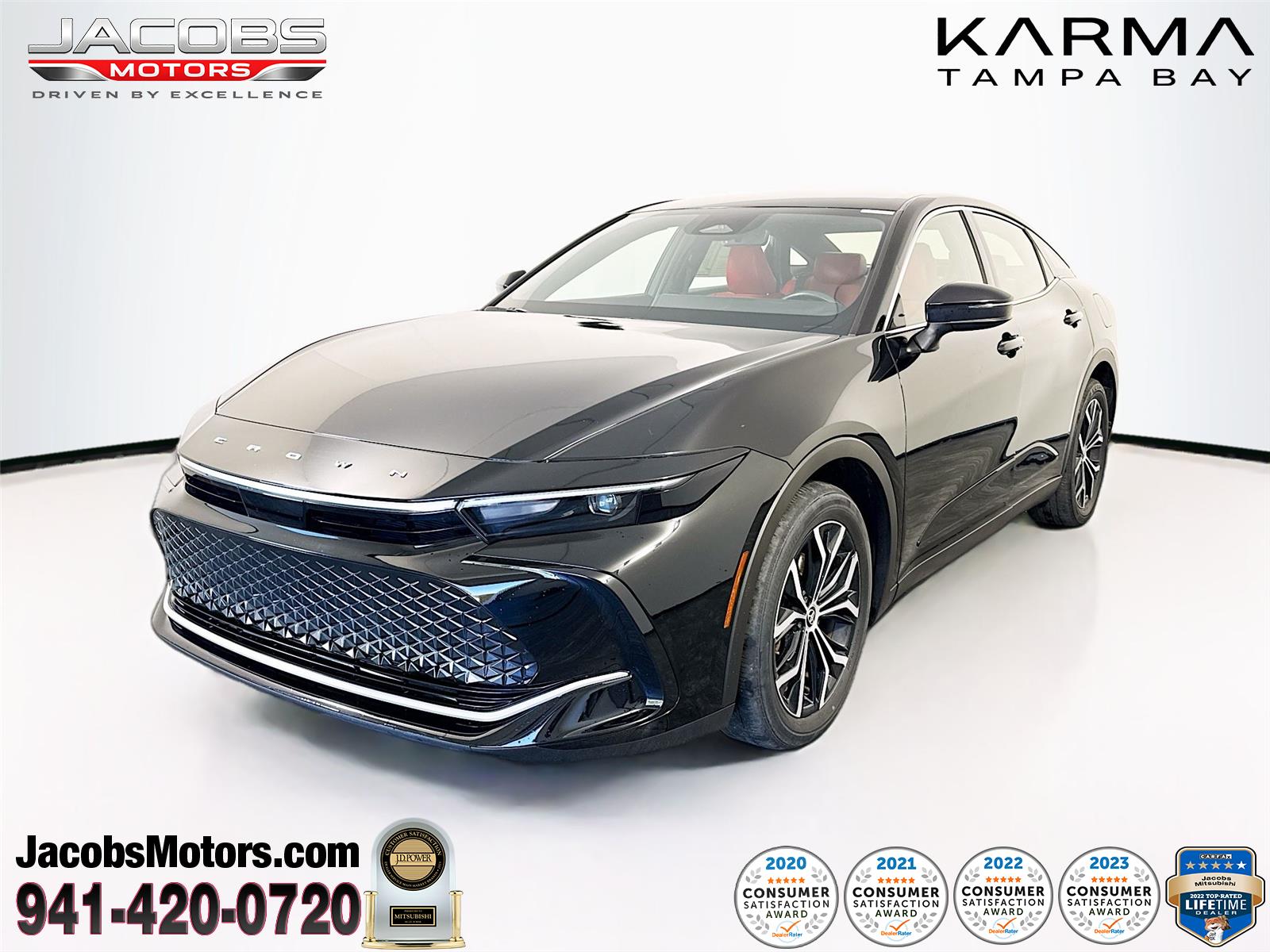 Black 2023 Toyota Crown XLE AWD Sedan All-Wheel Drive Continuously Variable Transmission