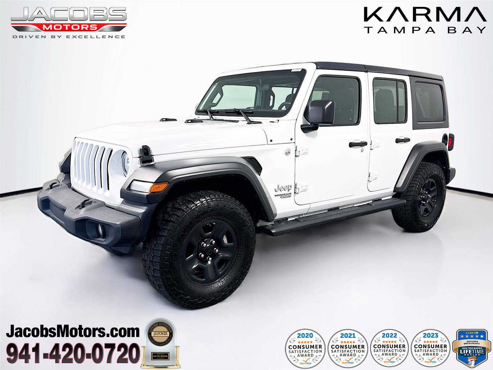 Bright White Clearcoat 2021 Jeep Wrangler Unlimited Sport 4WD SUV / Crossover Four-Wheel Drive 8-Speed Automatic