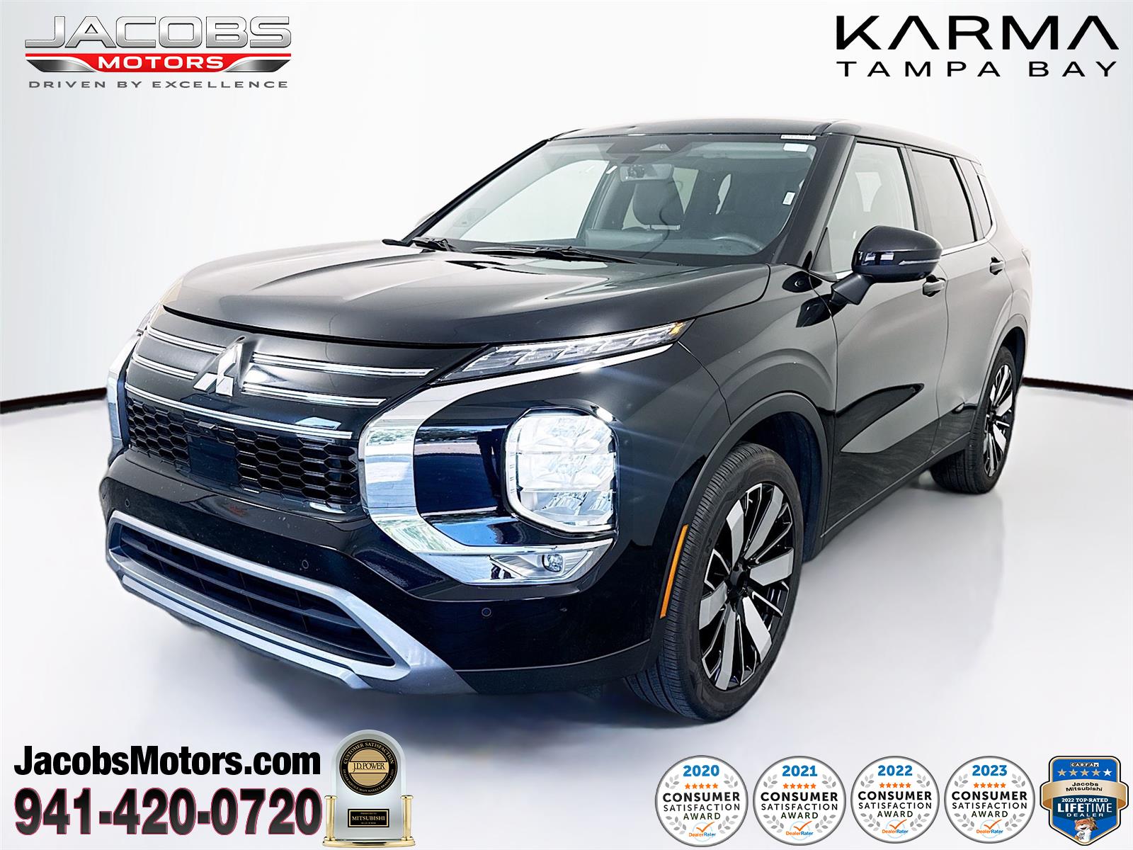 Black 2025 Mitsubishi Outlander SE FWD SUV / Crossover Front-Wheel Drive Continuously Variable Transmission