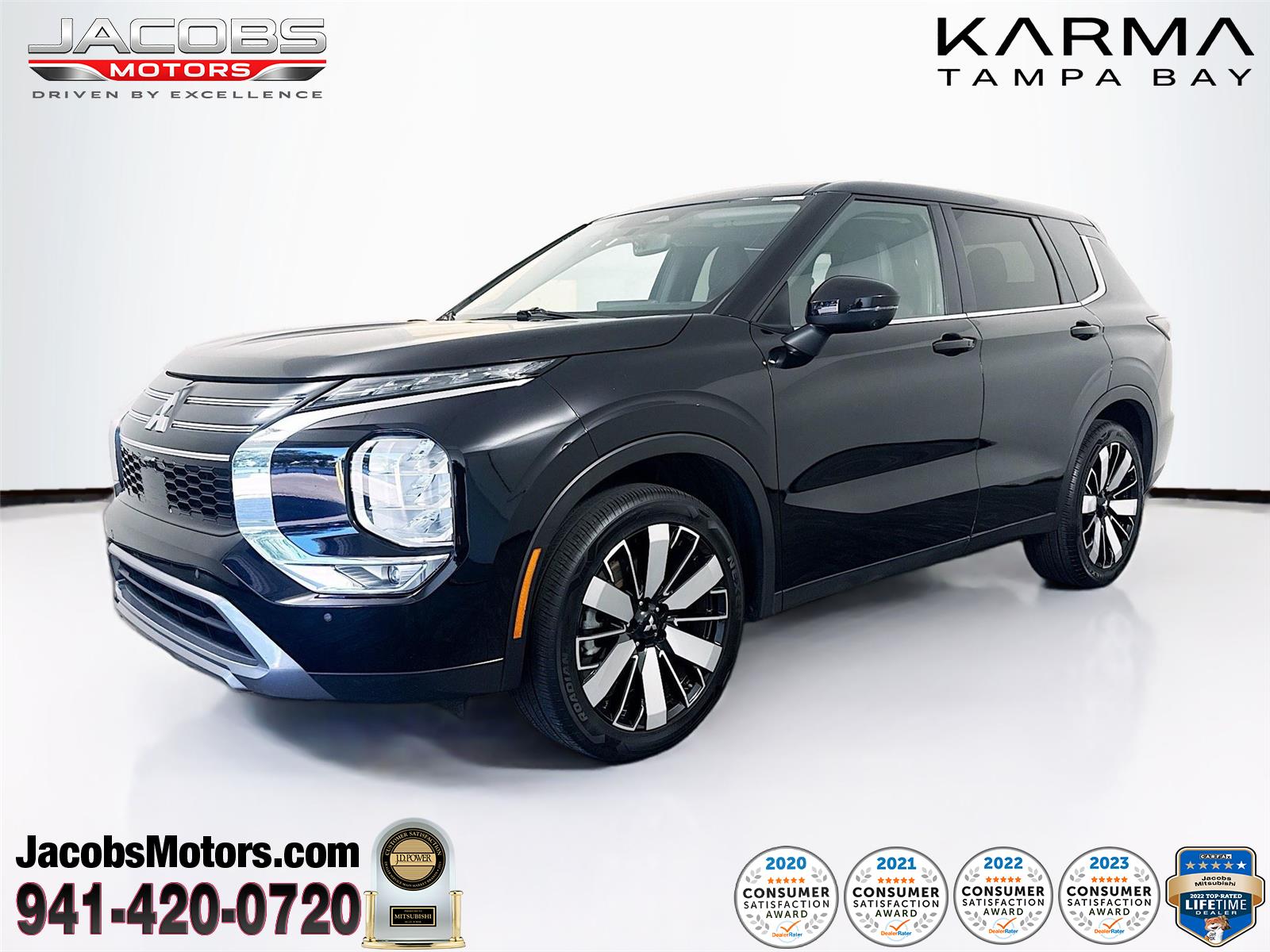 Black 2025 Mitsubishi Outlander SE FWD SUV / Crossover Front-Wheel Drive Continuously Variable Transmission