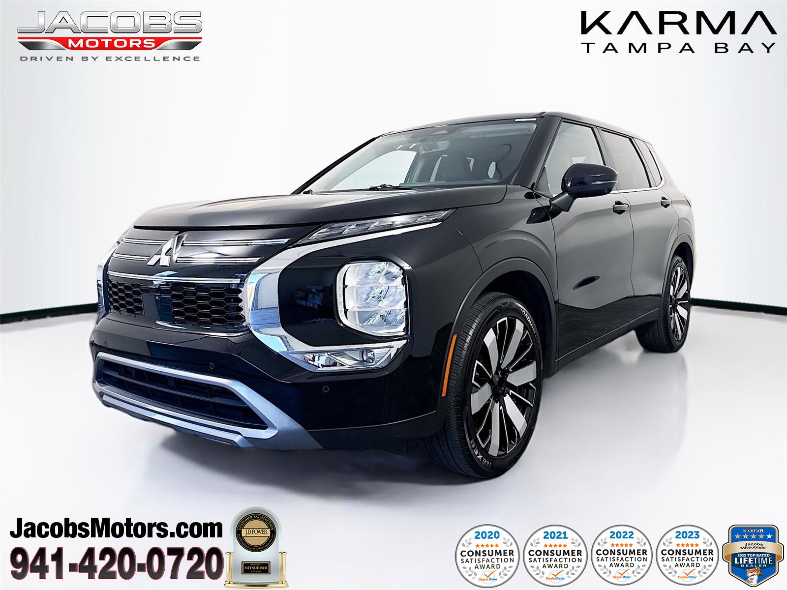 Black 2025 Mitsubishi Outlander SE FWD SUV / Crossover Front-Wheel Drive Continuously Variable Transmission