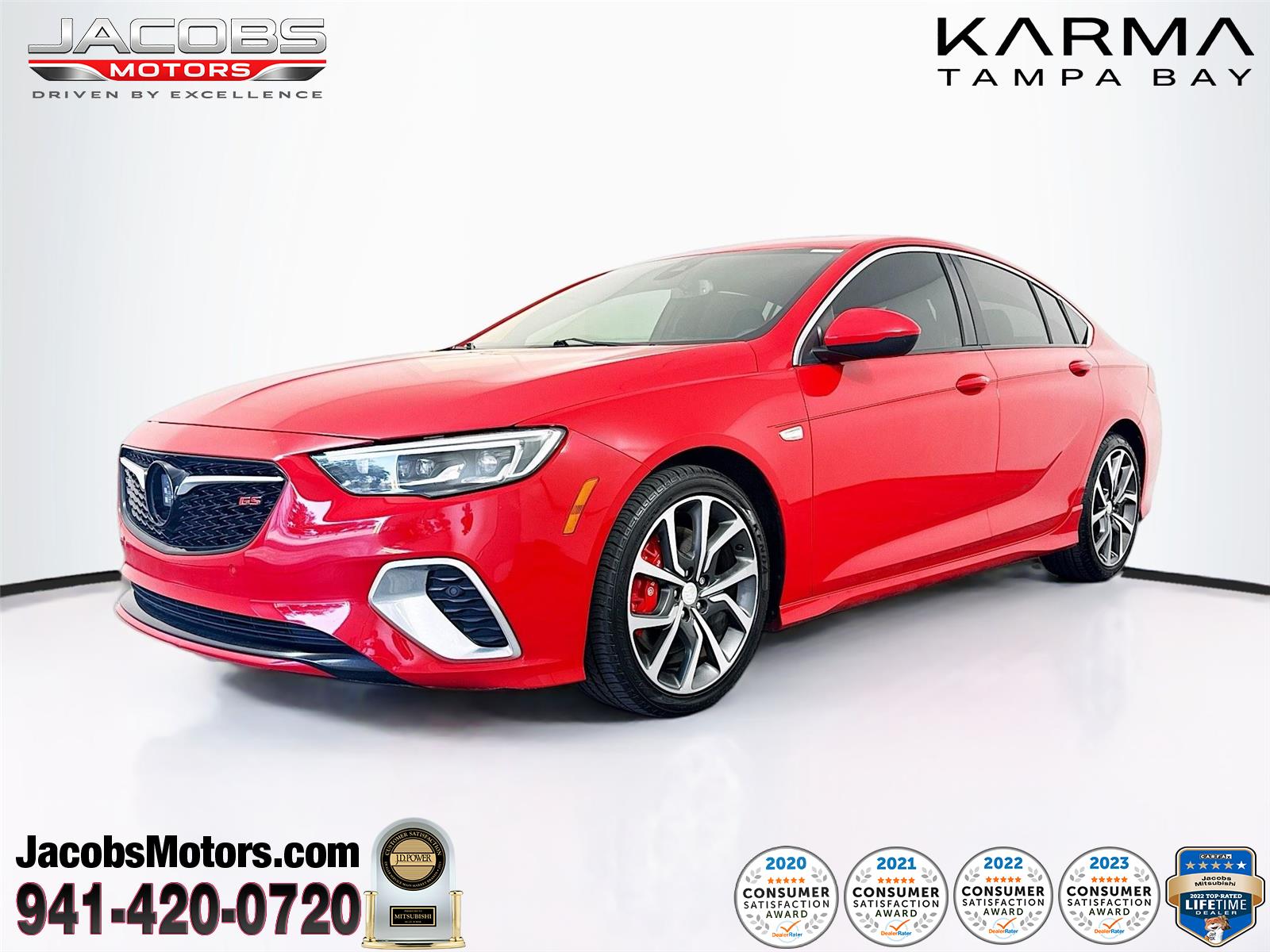 Sport Red 2018 Buick Regal Sportback GS AWD Sedan All-Wheel Drive 9-Speed Automatic
