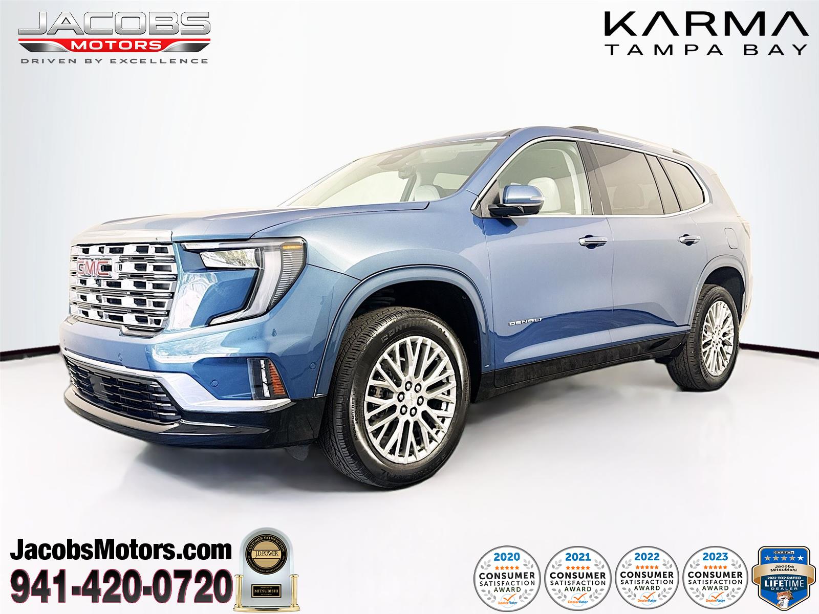Downpour Metallic 2025 GMC Acadia Denali FWD SUV / Crossover Front-Wheel Drive 8-Speed Automatic