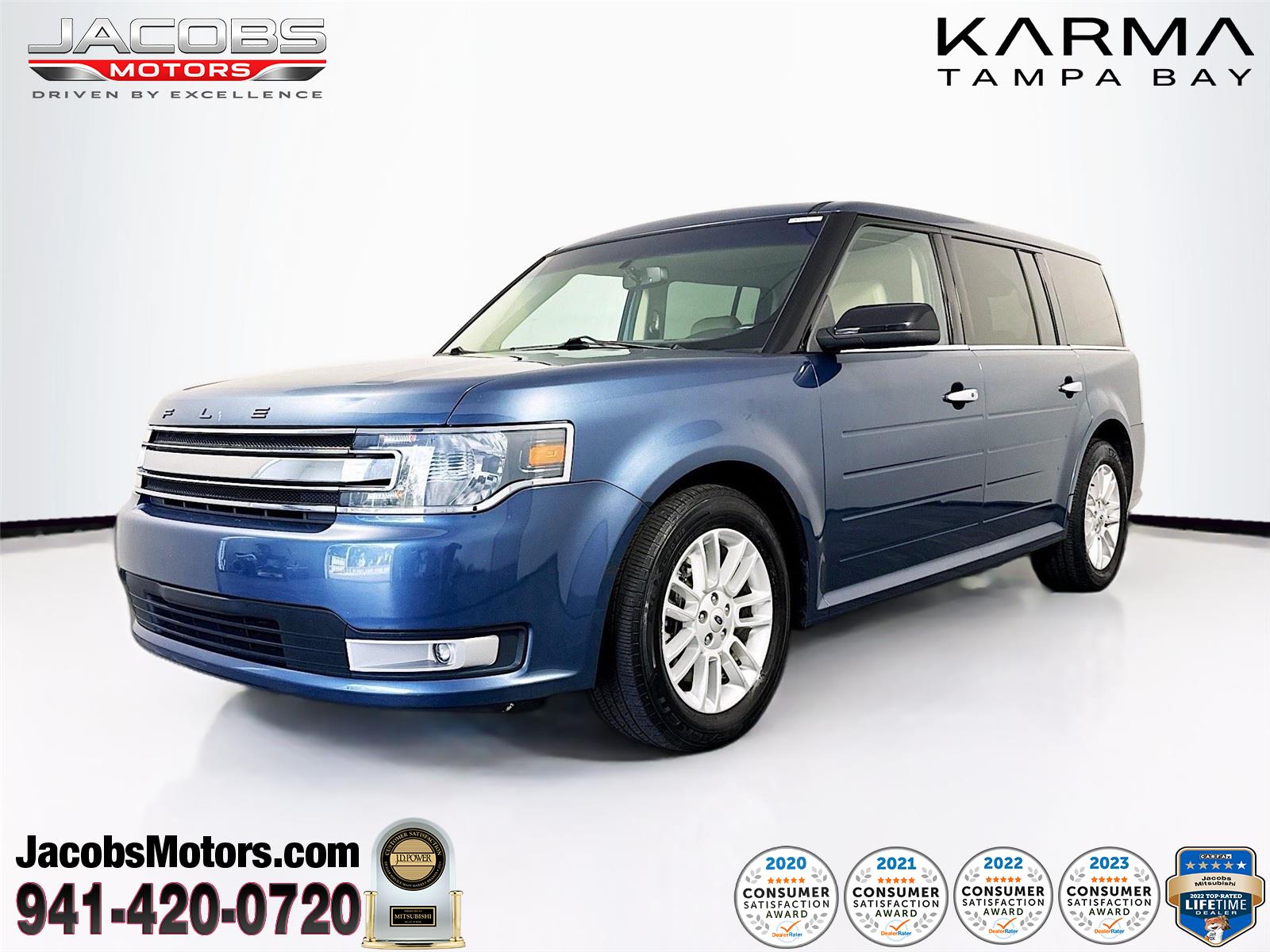 Blue 2018 Ford Flex SEL SUV / Crossover Front-Wheel Drive 6-Speed Automatic
