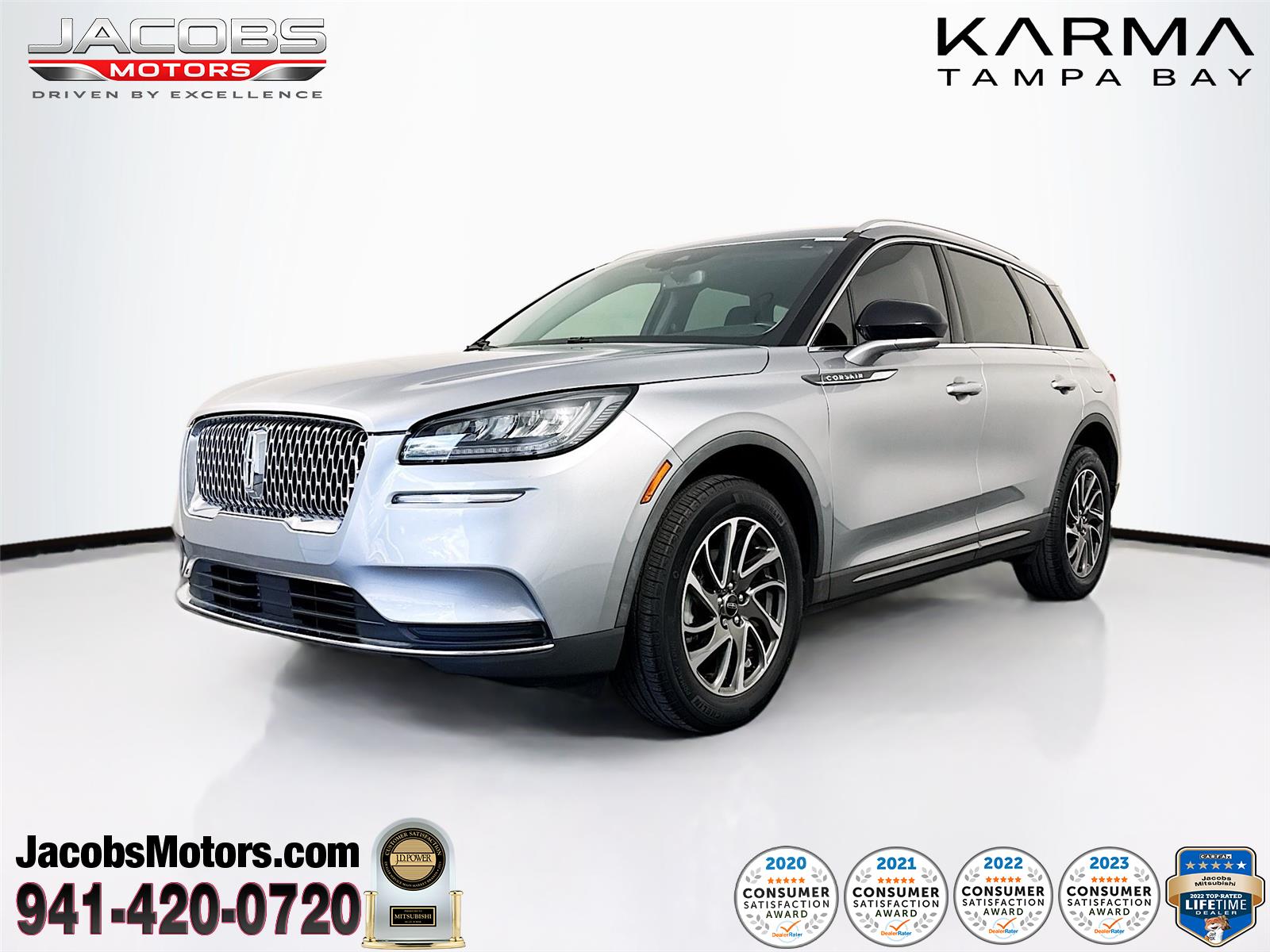 Silver Radiance Metallic Clearcoat 2022 Lincoln Corsair Standard FWD SUV / Crossover Front-Wheel Drive 8-Speed Automatic