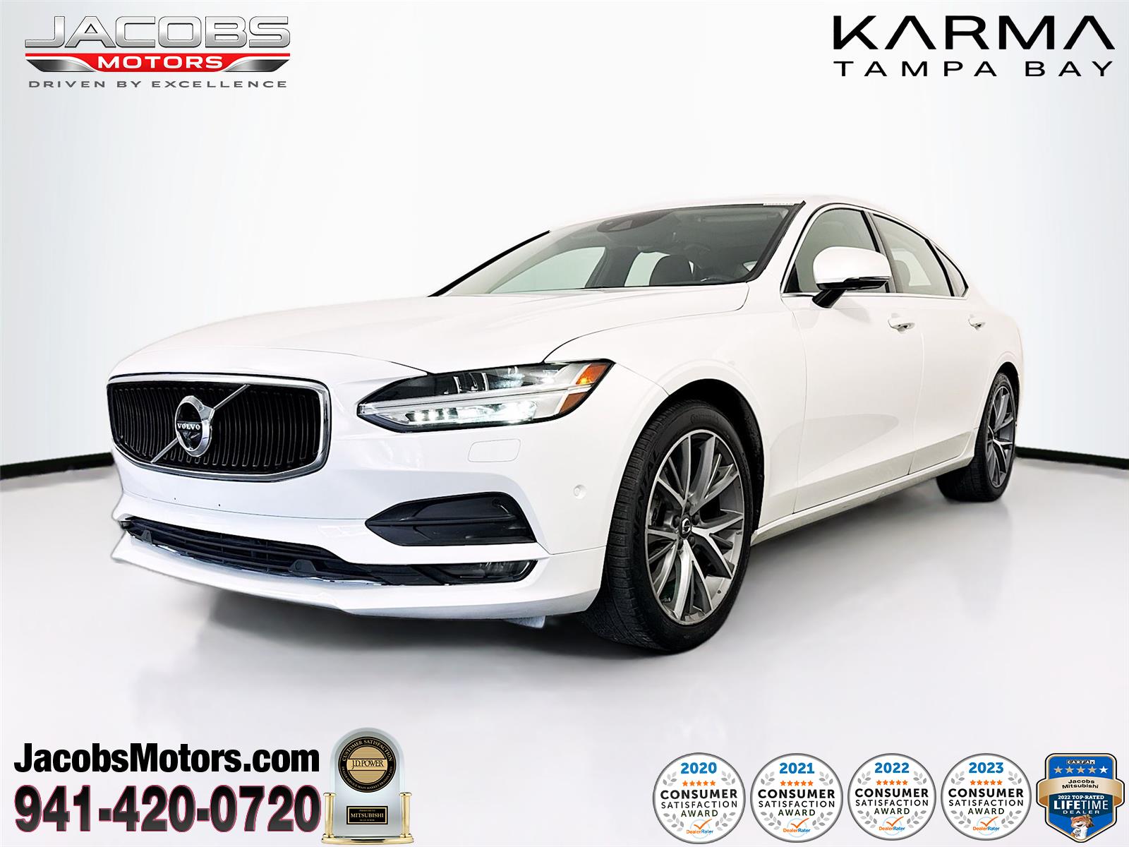 Crystal White Pearl Metallic 2018 Volvo S90 T5 Momentum AWD Sedan All-Wheel Drive Automatic