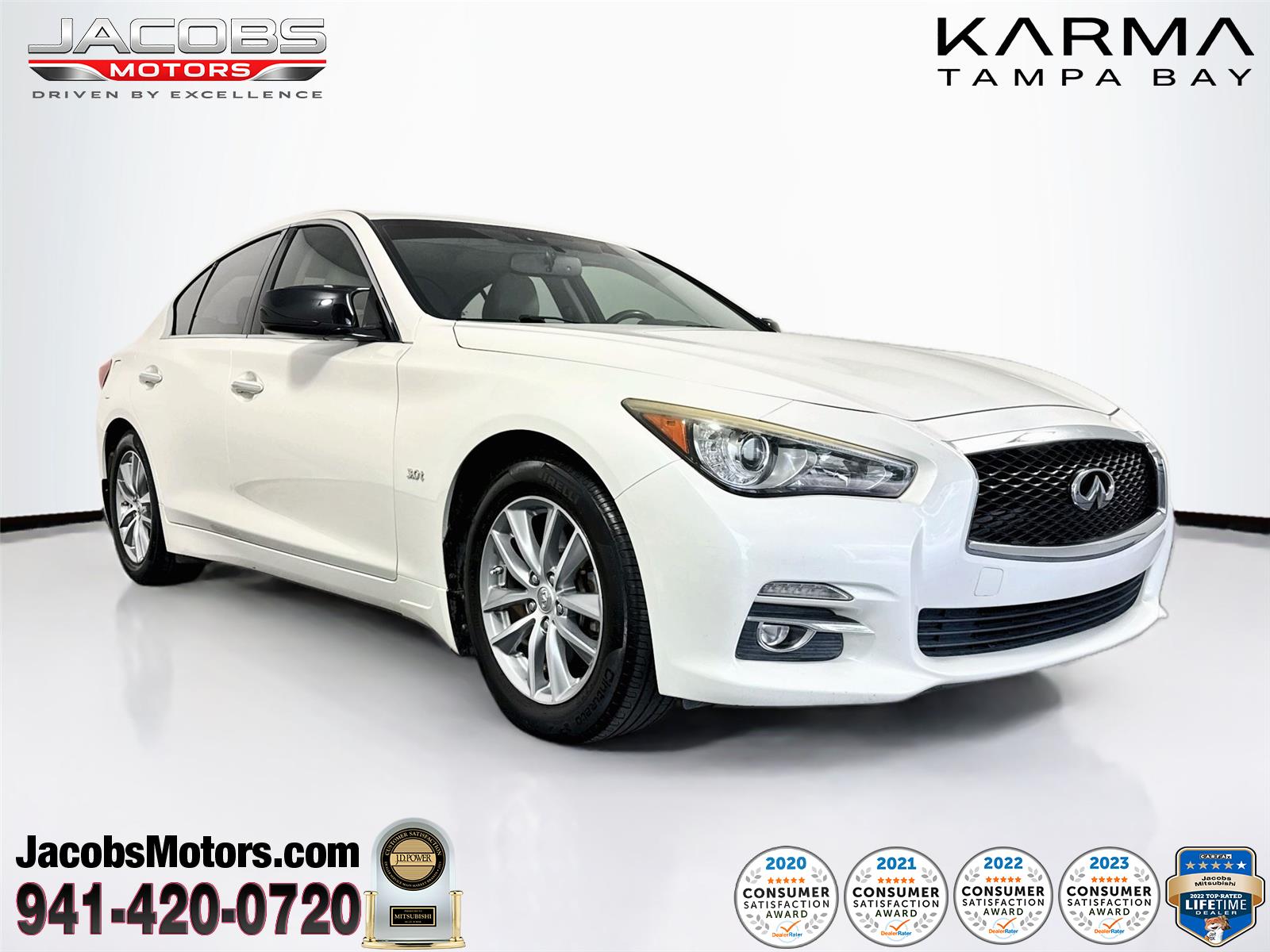 Majestic White 2017 INFINITI Q50 Sedan Rear-Wheel Drive Automatic
