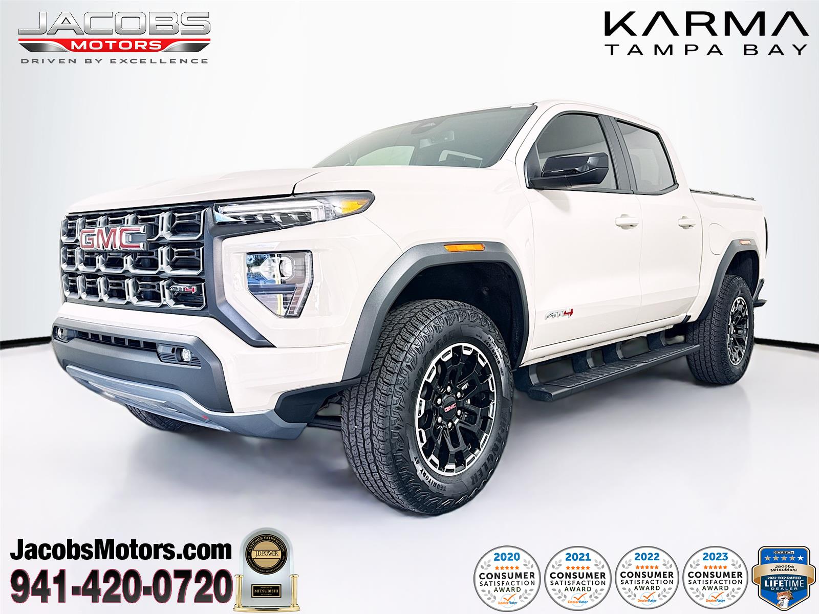 Summit White 2026 GMC Canyon Pickup Truck Four-Wheel Drive 8-Speed Automatic