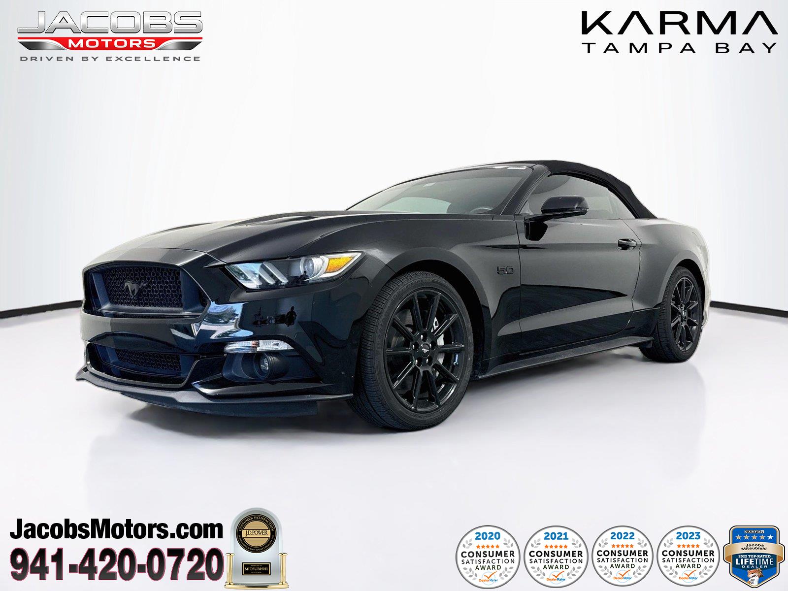 Shadow Black 2016 Ford Mustang Convertible Rear-Wheel Drive 6-Speed Manual