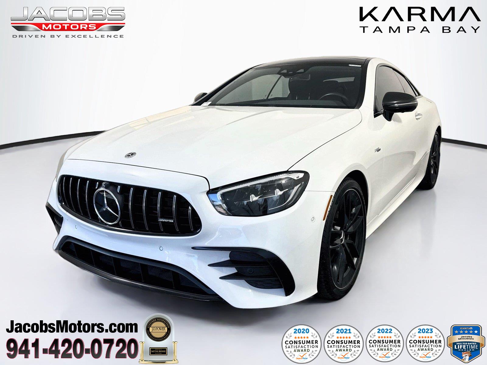 Polar White 2022 Mercedes-Benz E-Class Coupe All-Wheel Drive Automatic