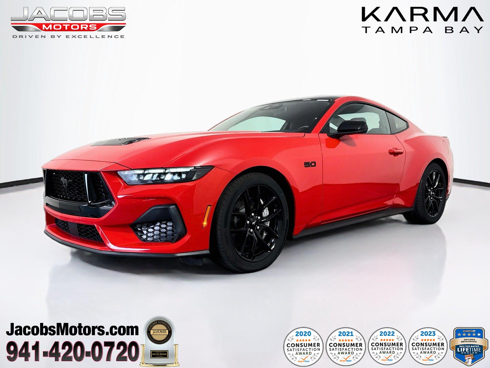 Race Red 2025 Ford Mustang Coupe Rear-Wheel Drive Automatic