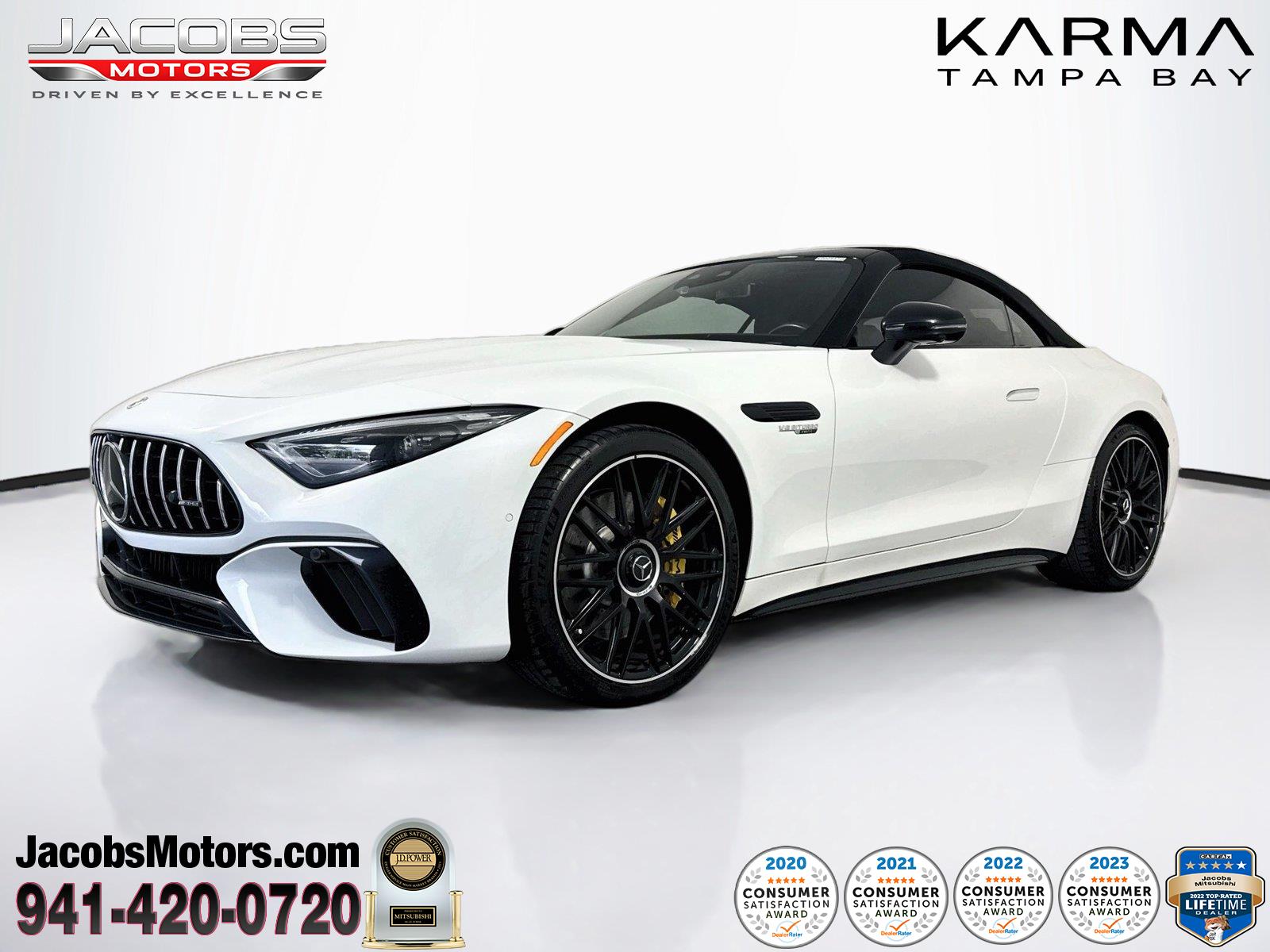MANUFAKTUR Moonlight White Metallic 2022 Mercedes-Benz SL-Class Convertible All-Wheel Drive Automatic