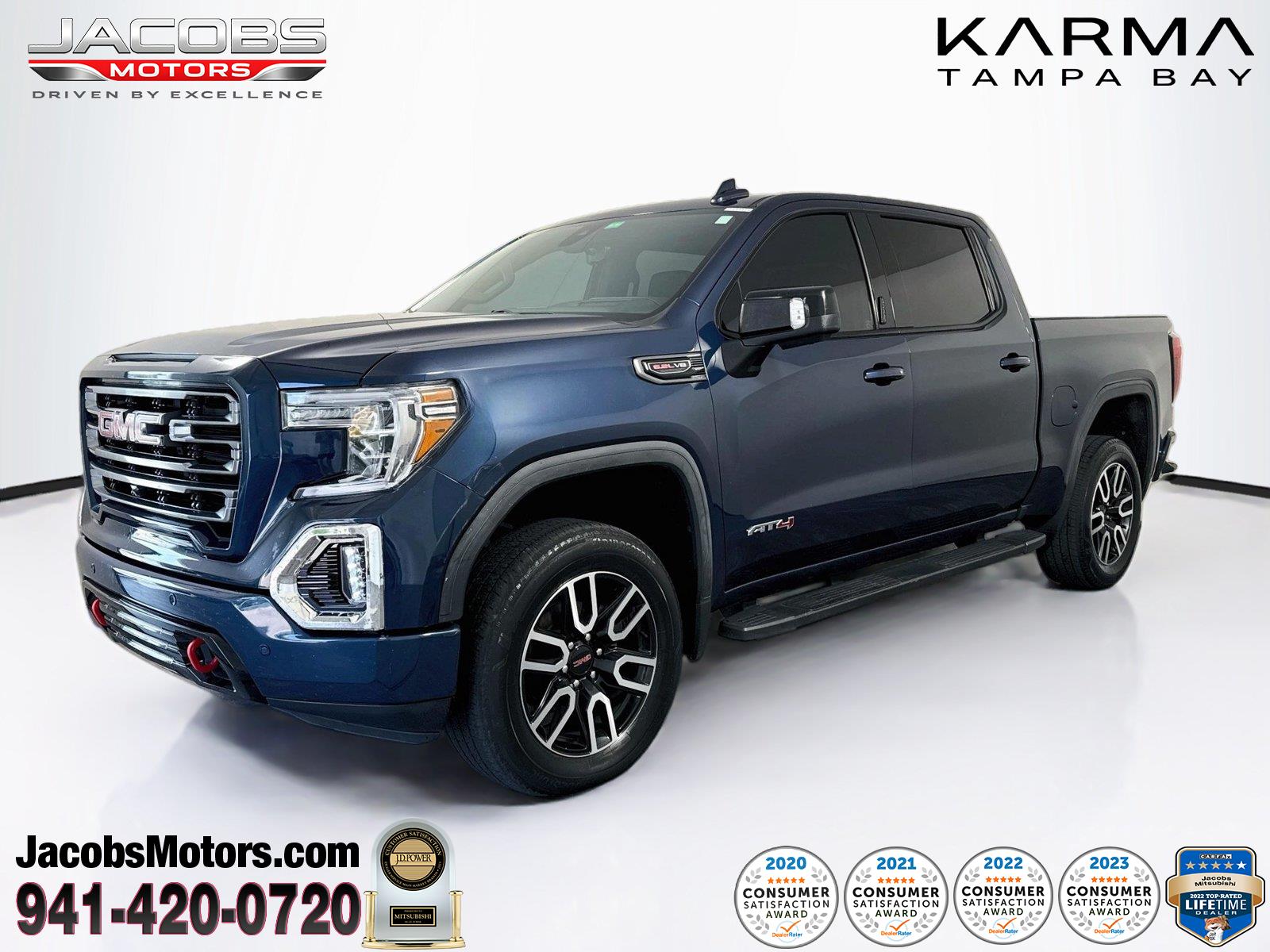 Pacific Blue Metallic 2020 GMC Sierra 1500 Pickup Truck Four-Wheel Drive Automatic