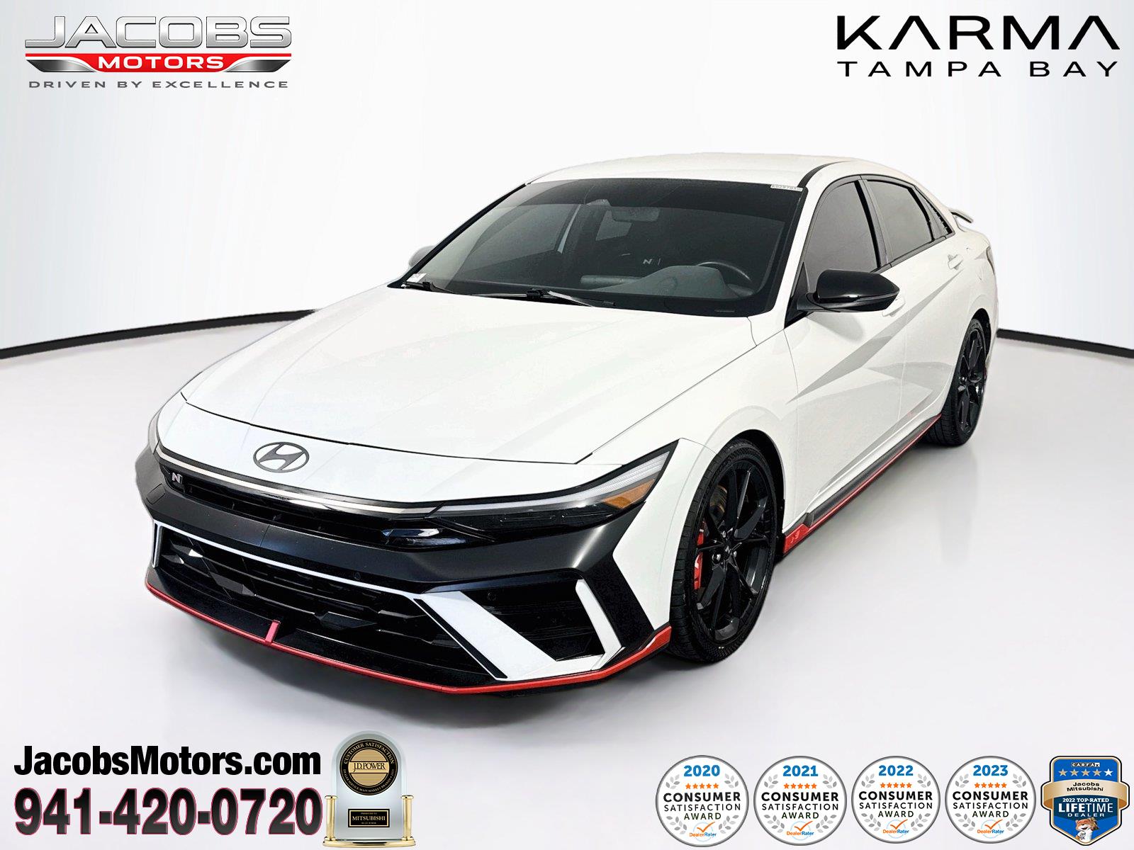 Atlas White 2025 Hyundai Elantra N Sedan Front-Wheel Drive Manual